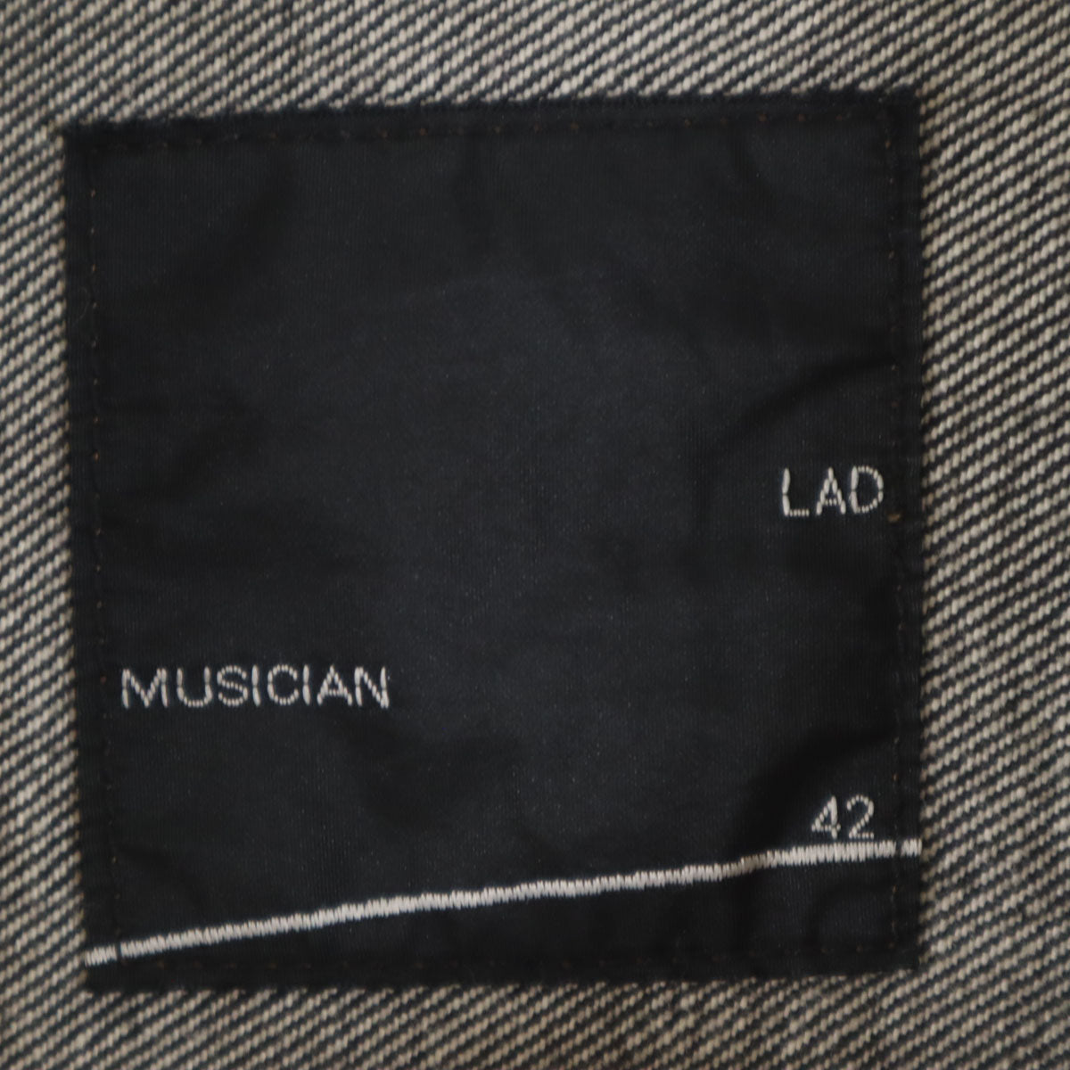 LAD MUSICIAN ラッドミュージシャン 日本製 ダブルブレスト デニムジャケット 42 ブラック ジージャン トラッカー メンズ