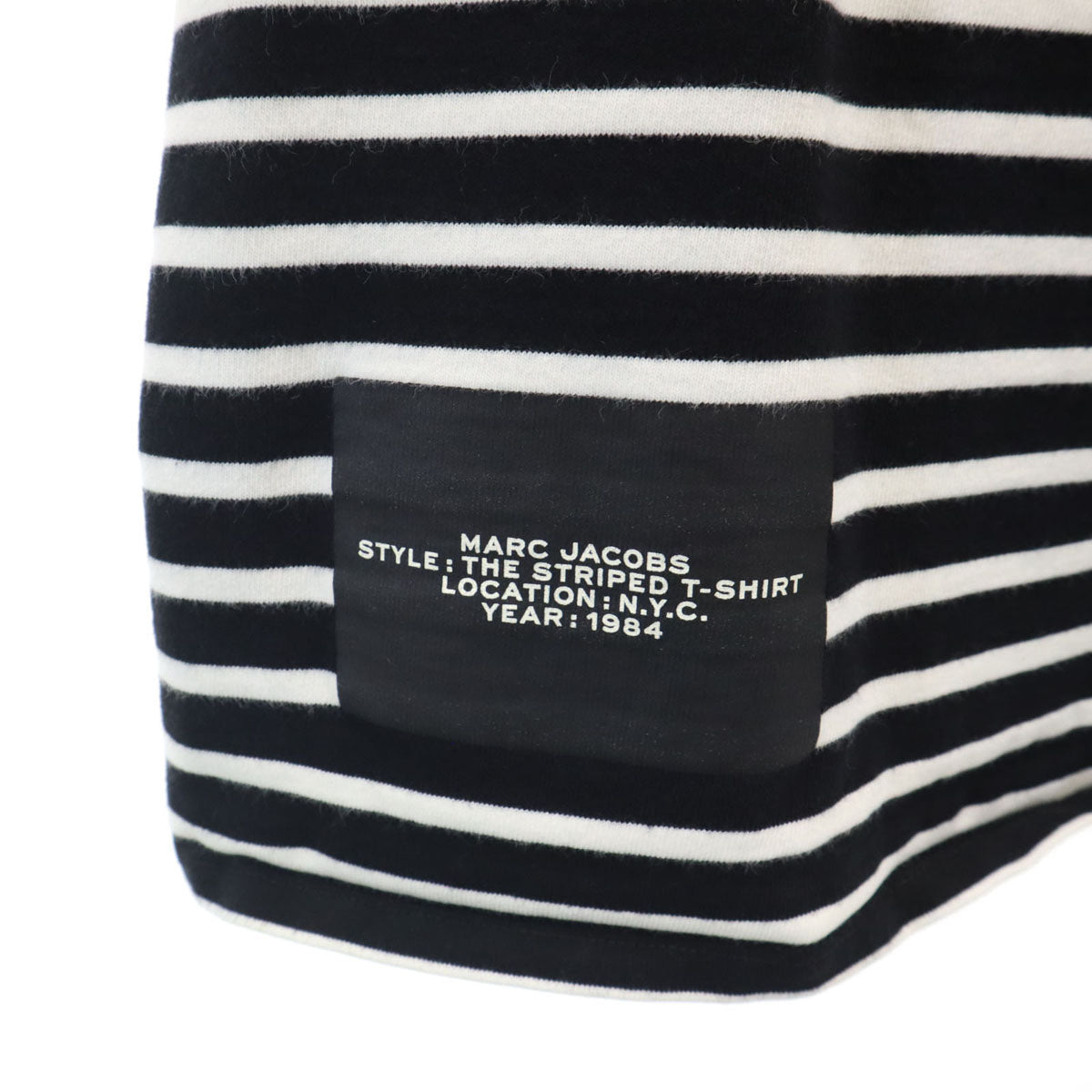 MARC JACOBS マークジェイコブス ポルトガル製 ボーダー柄 長袖 バスクシャツ S ブラック レディース