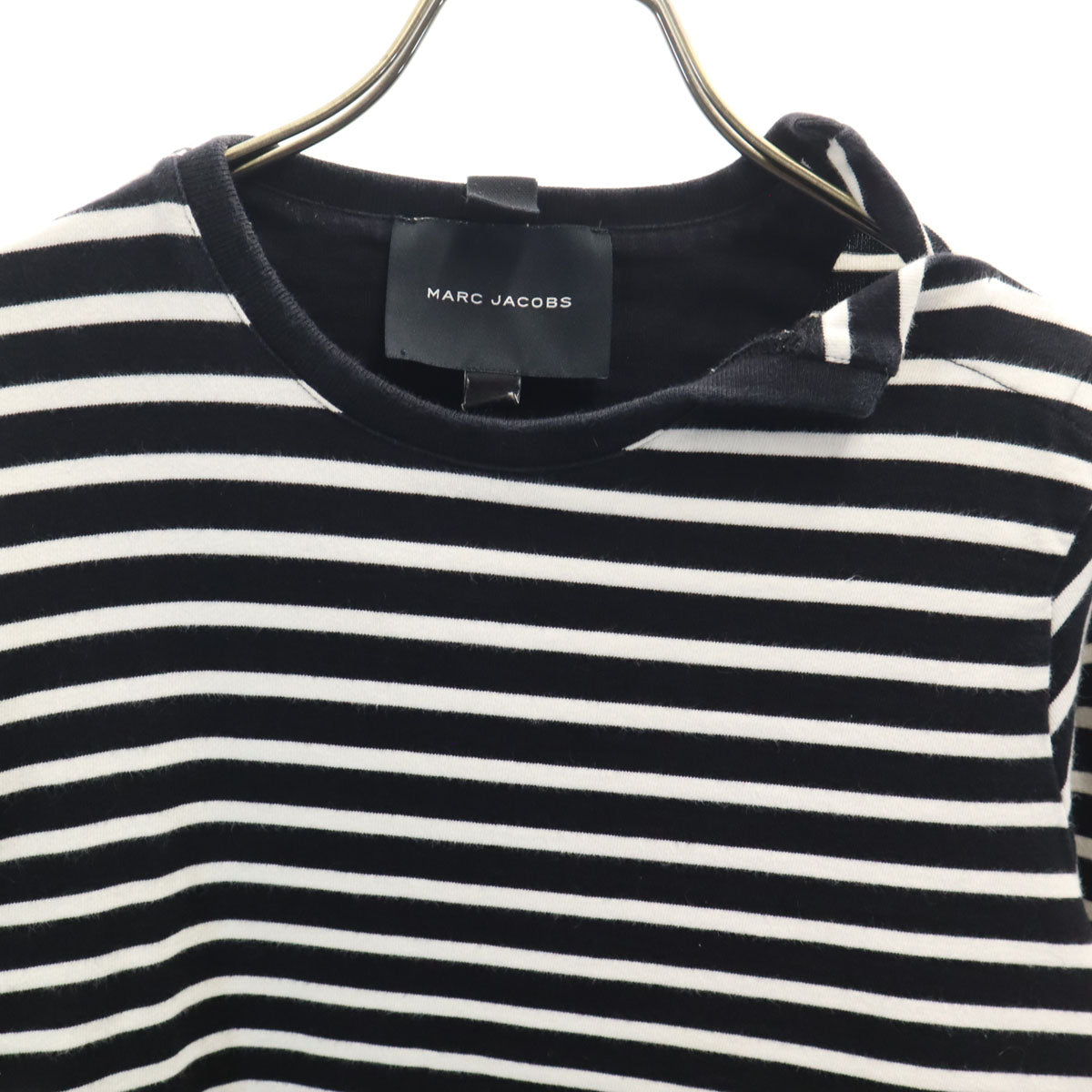 MARC JACOBS マークジェイコブス ポルトガル製 ボーダー柄 長袖 バスクシャツ S ブラック レディース