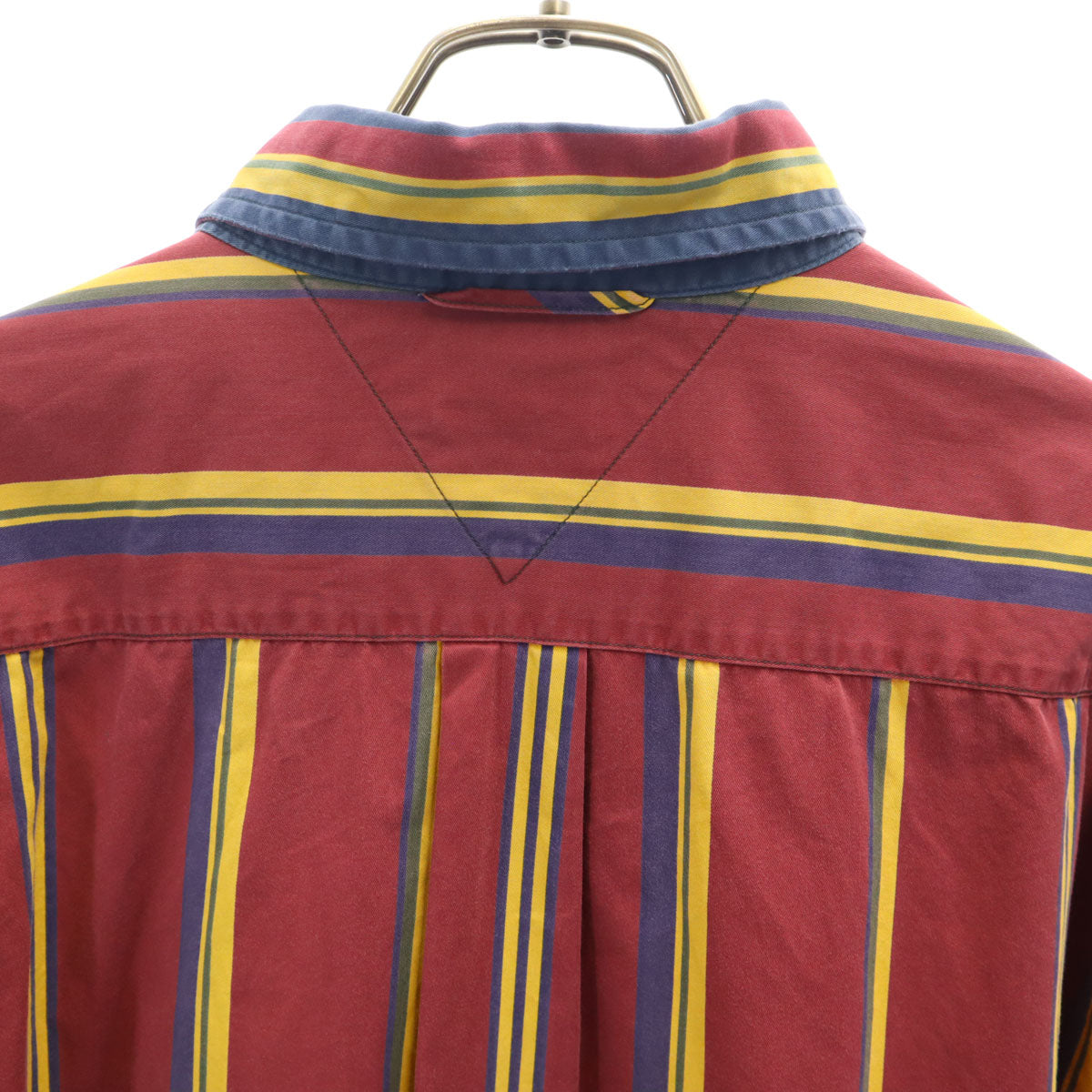 TOMMY HILFIGER トミーヒルフィガー 90s オールド ストライプ柄 長袖 ボタンダウンシャツ XL マルチ メンズ