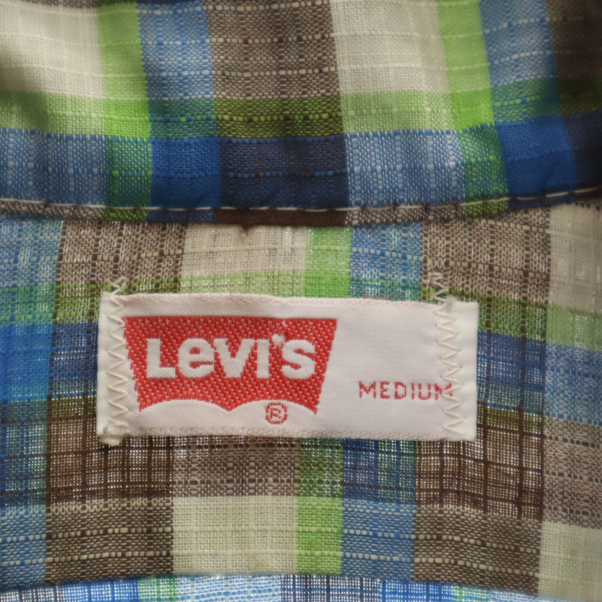 Levi's リーバイス 70s ヴィンテージ チェック柄 長袖 シャツ M マルチ メンズ