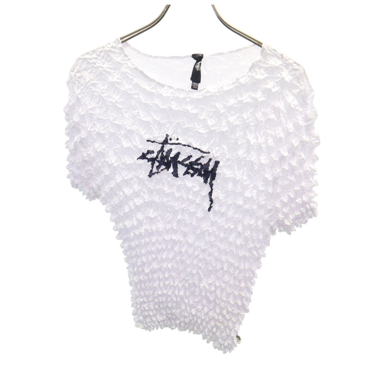 STUSSY ステューシー フレンチスリーブ ポップコーン カットソー OSFM ホワイト トップス レディース