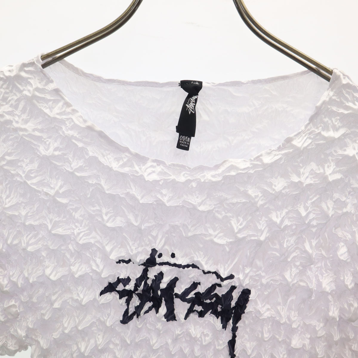 STUSSY ステューシー フレンチスリーブ ポップコーン カットソー OSFM ホワイト トップス レディース