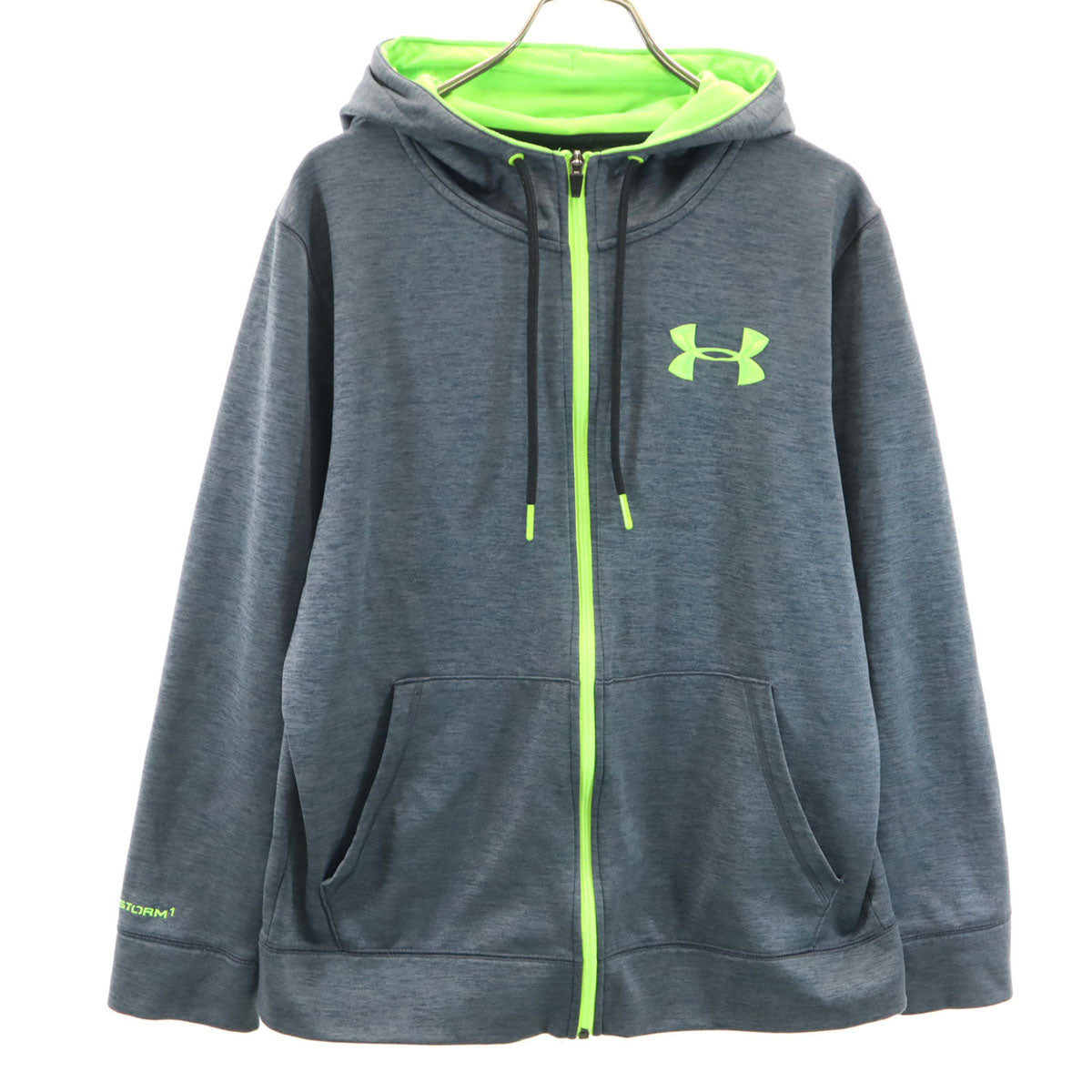 UNDER ARMOUR アンダーアーマー 長袖 ジップパーカー M チャコールグレー メンズ
