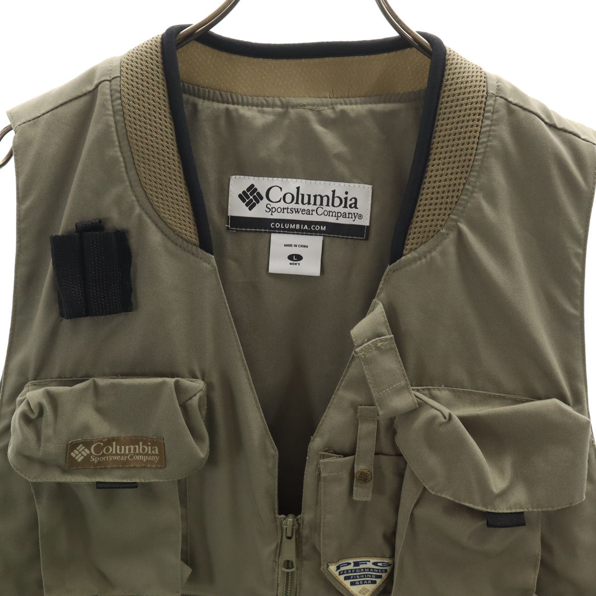 Columbia コロンビア フィッシング ベスト L カーキ アウトドア メンズ