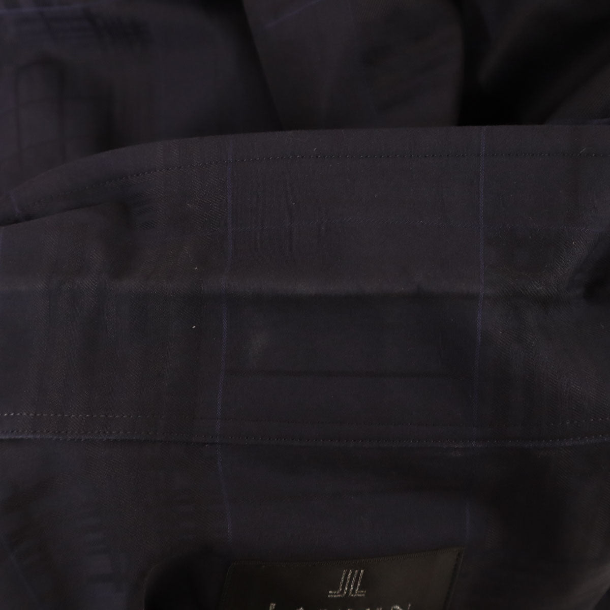 LANVIN LA COLLECTION ランバンコレクション 日本製 長袖 ボタンダウンシャツ L ネイビー メンズ