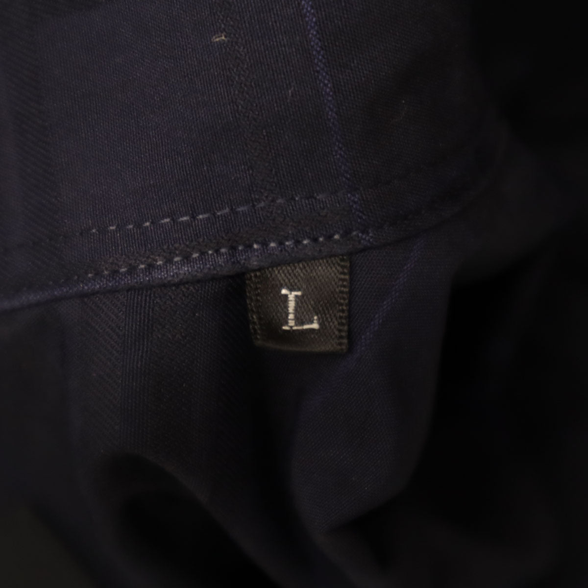 LANVIN LA COLLECTION ランバンコレクション 日本製 長袖 ボタンダウンシャツ L ネイビー メンズ