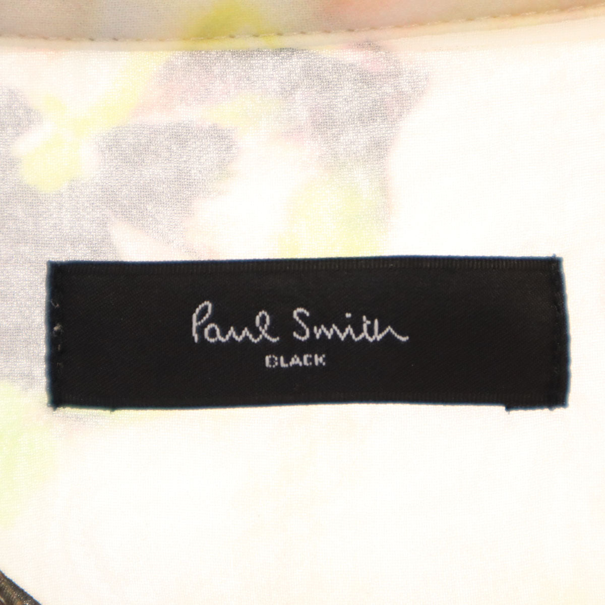 Paul Smith BLACK ポールスミス ブラック 花柄 長袖 シアー シャツ 40 アイボリー レディース