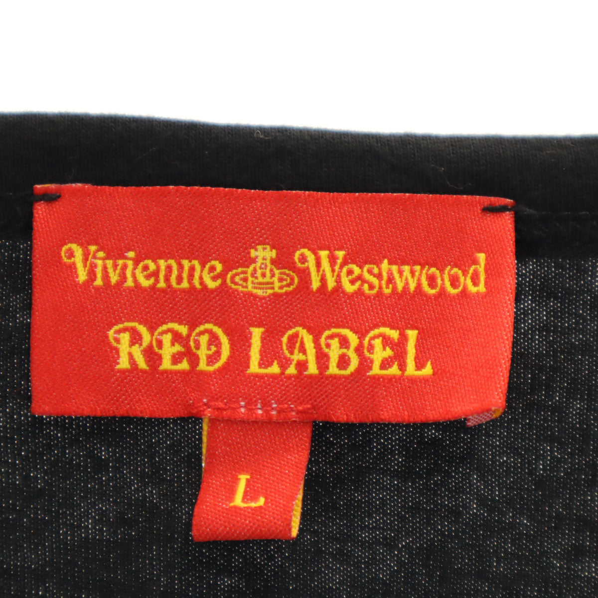 Vivienne Westwood Red Label ヴィヴィアンウエストウッド レッドレーベル イタリア製 オリゾンティ 7分袖 Tシャツ L ブラック レディース