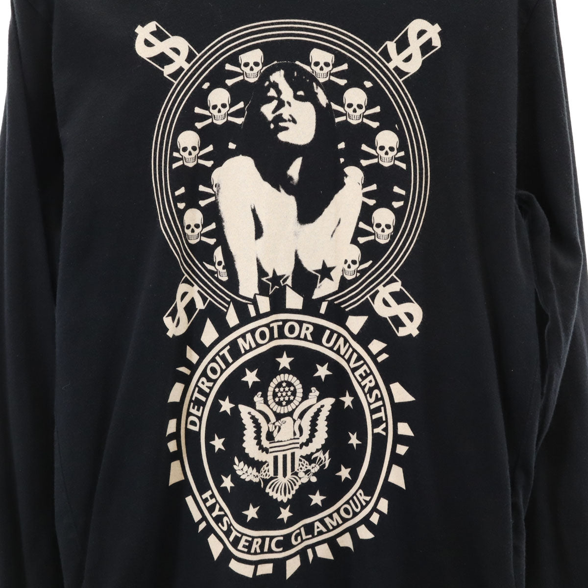 HYSTERIC GLAMOUR ヒステリックグラマー 日本製 長袖 Tシャツ M ブラック ロンT レディース