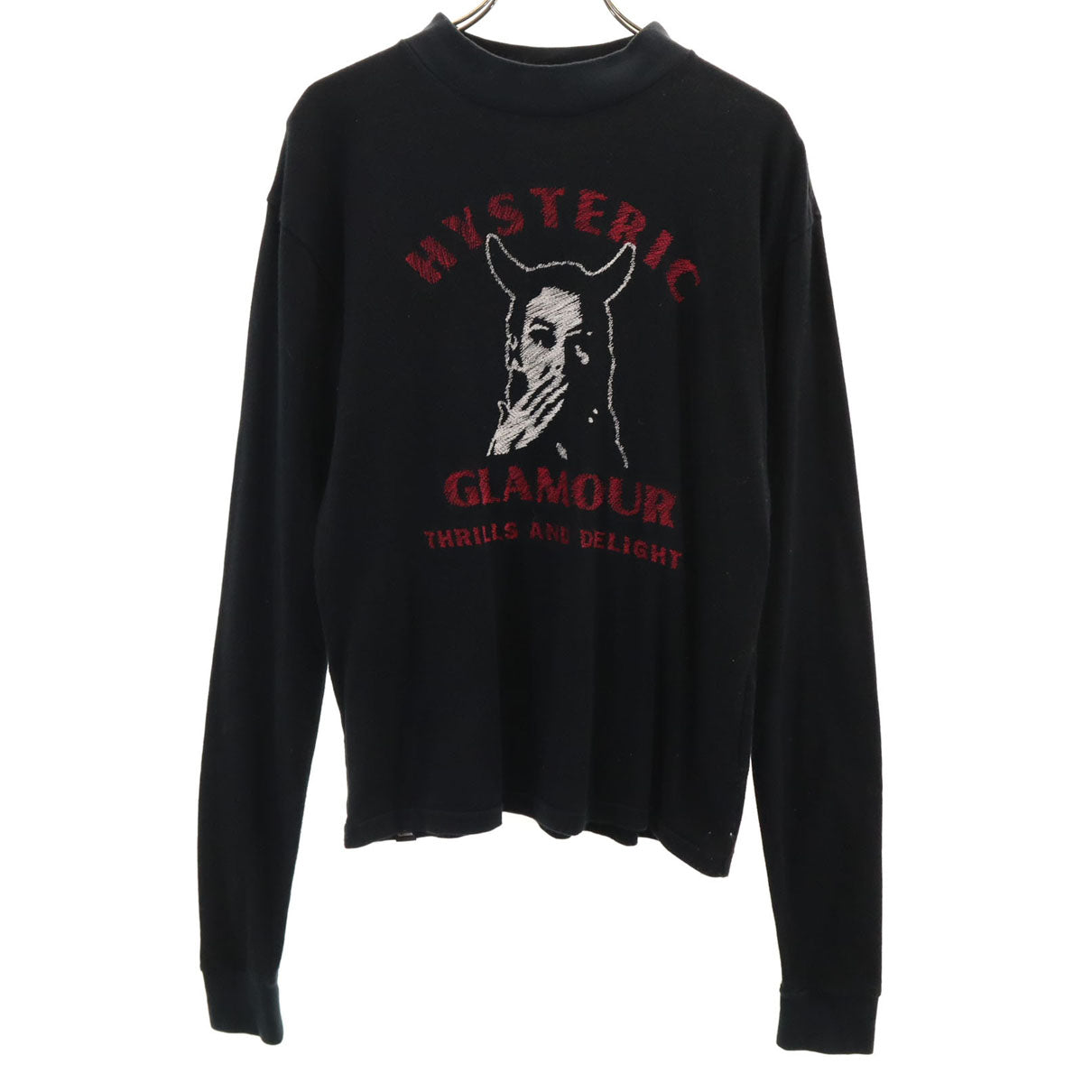 HYSTERIC GLAMOUR ヒステリックグラマー 日本製 長袖 Tシャツ FREE ブラック ロンT レディース