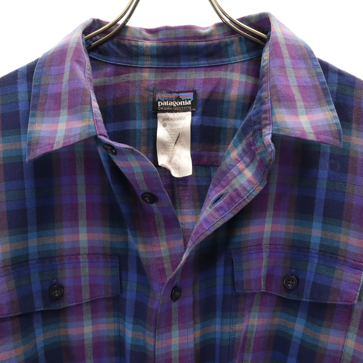 patagonia パタゴニア チェック柄 長袖 シャツ XL パープル 53856FA13 アウトドア メンズ