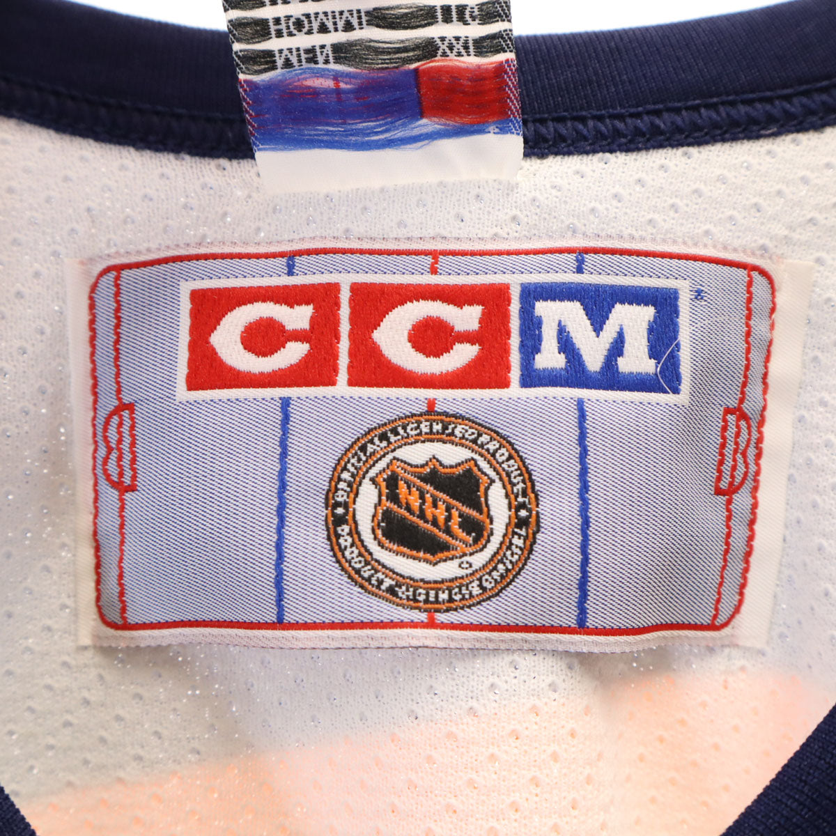 CCM シーシーエム 90s カナダ製 オールド NHL NEW YORK ISLANDERS 長袖 ゲーム シャツ XXL ホワイト ホッケー メンズ