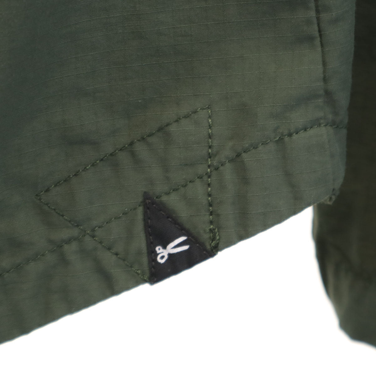 DENHAM デンハム 長袖 FUTURE ノーカラーシャツ XS カーキ メンズ