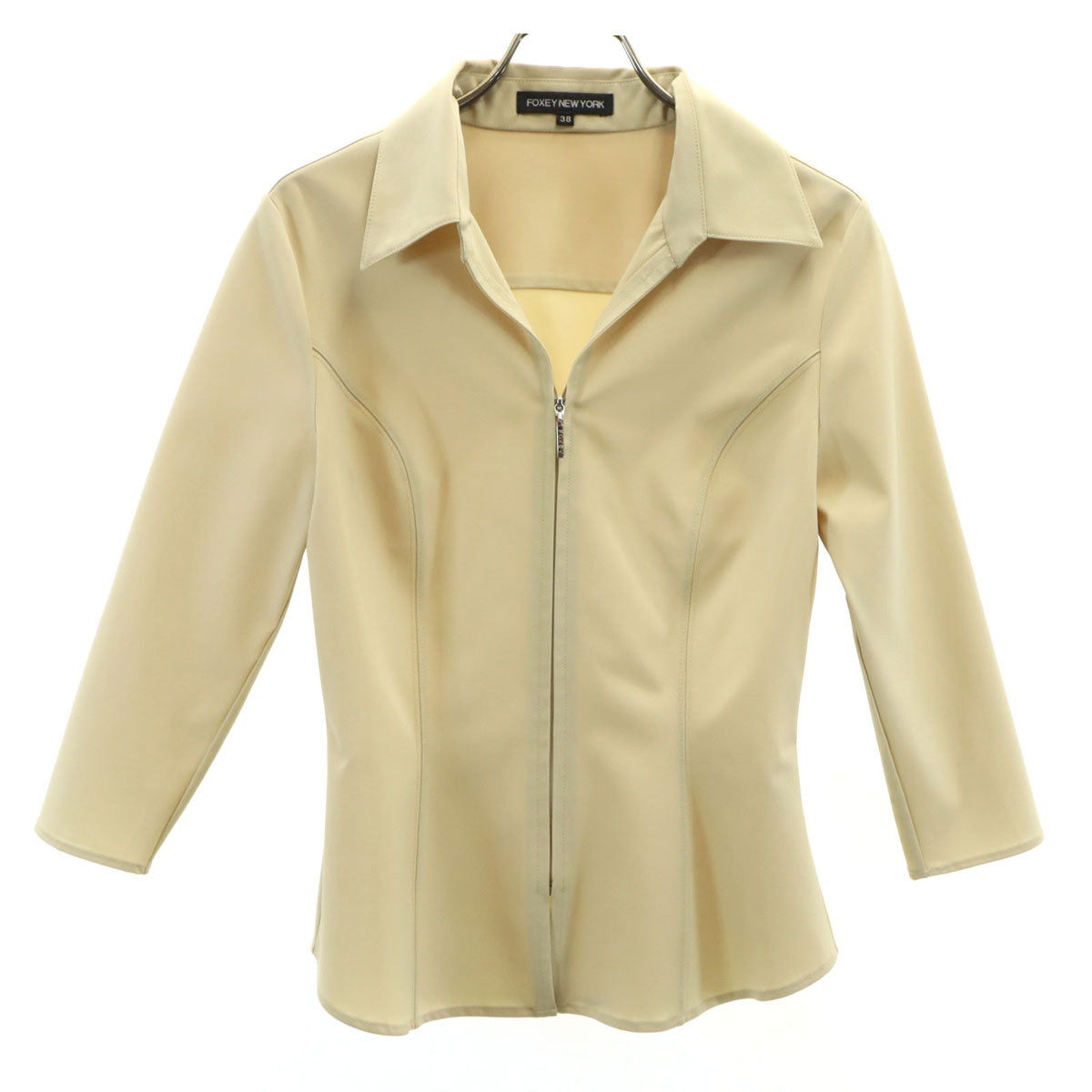 FOXEY NEW YORK フォクシーニューヨーク 日本製 ジャケット 38 ベージュ レディース