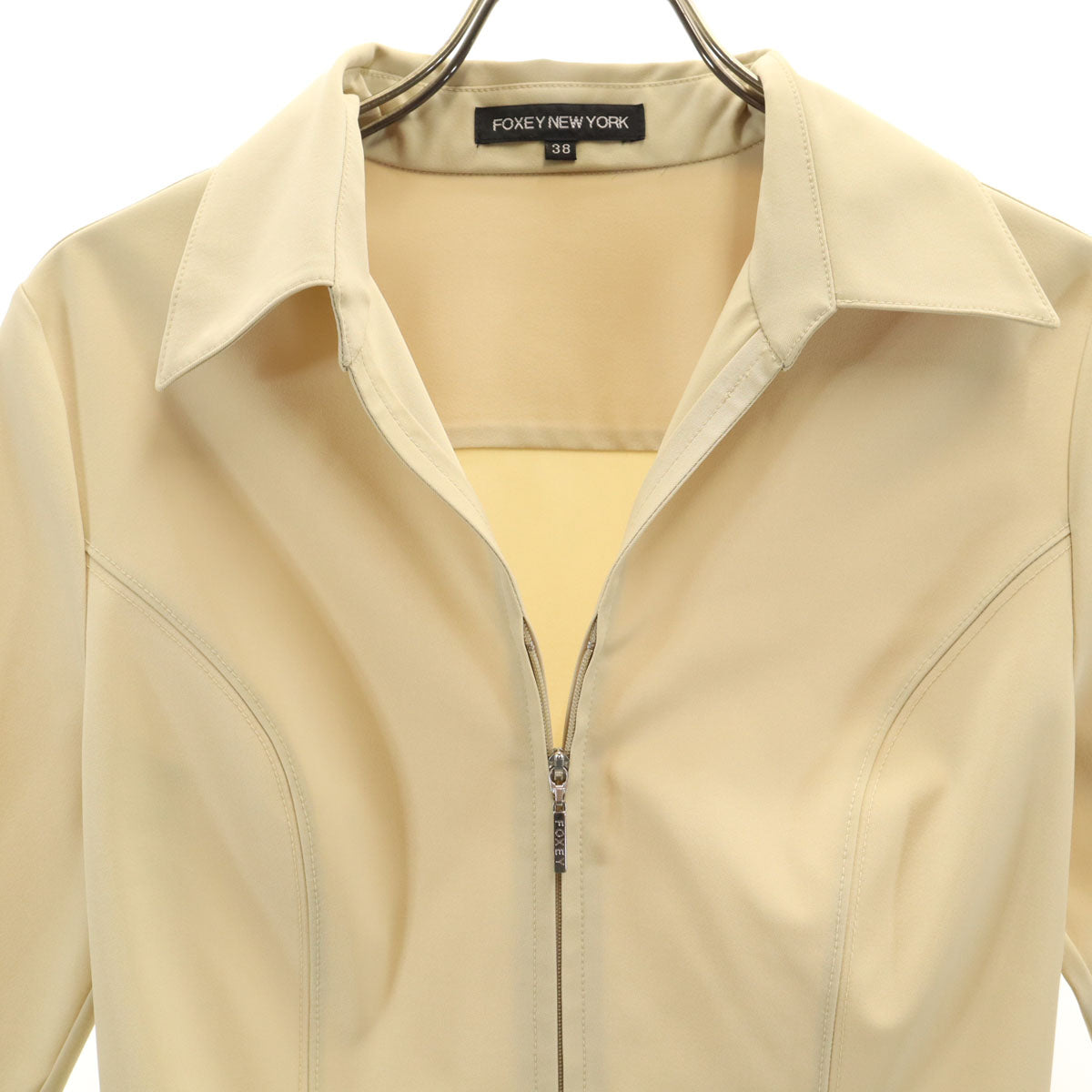FOXEY NEW YORK フォクシーニューヨーク 日本製 ジャケット 38 ベージュ レディース