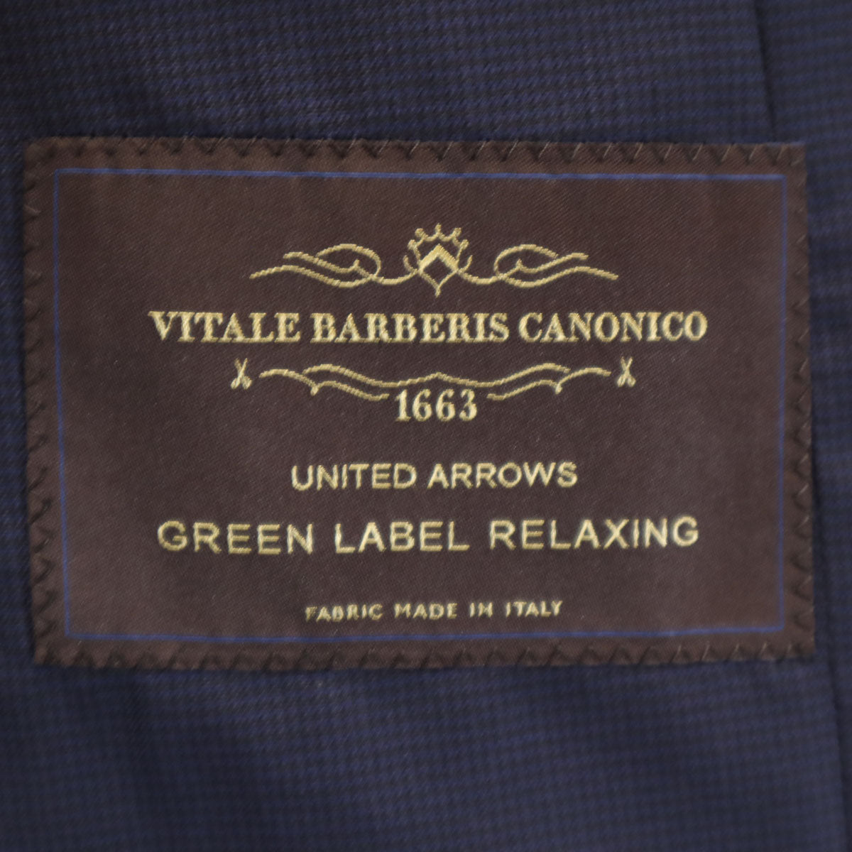 美品 green label relaxing グリーンレーベルリラクシング スーツ 上下 セットアップ 44/76 ネイビー系 メンズ
