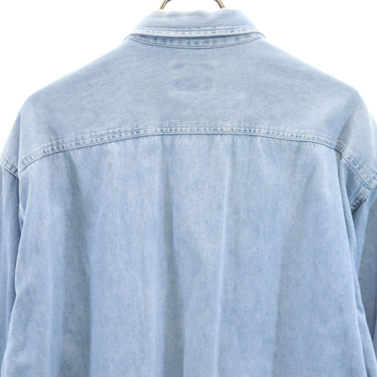 Levi's リーバイス 90s オールド 猫目ボタン オレンジタブ 長袖 コットンシャツ XL ブルー メンズ