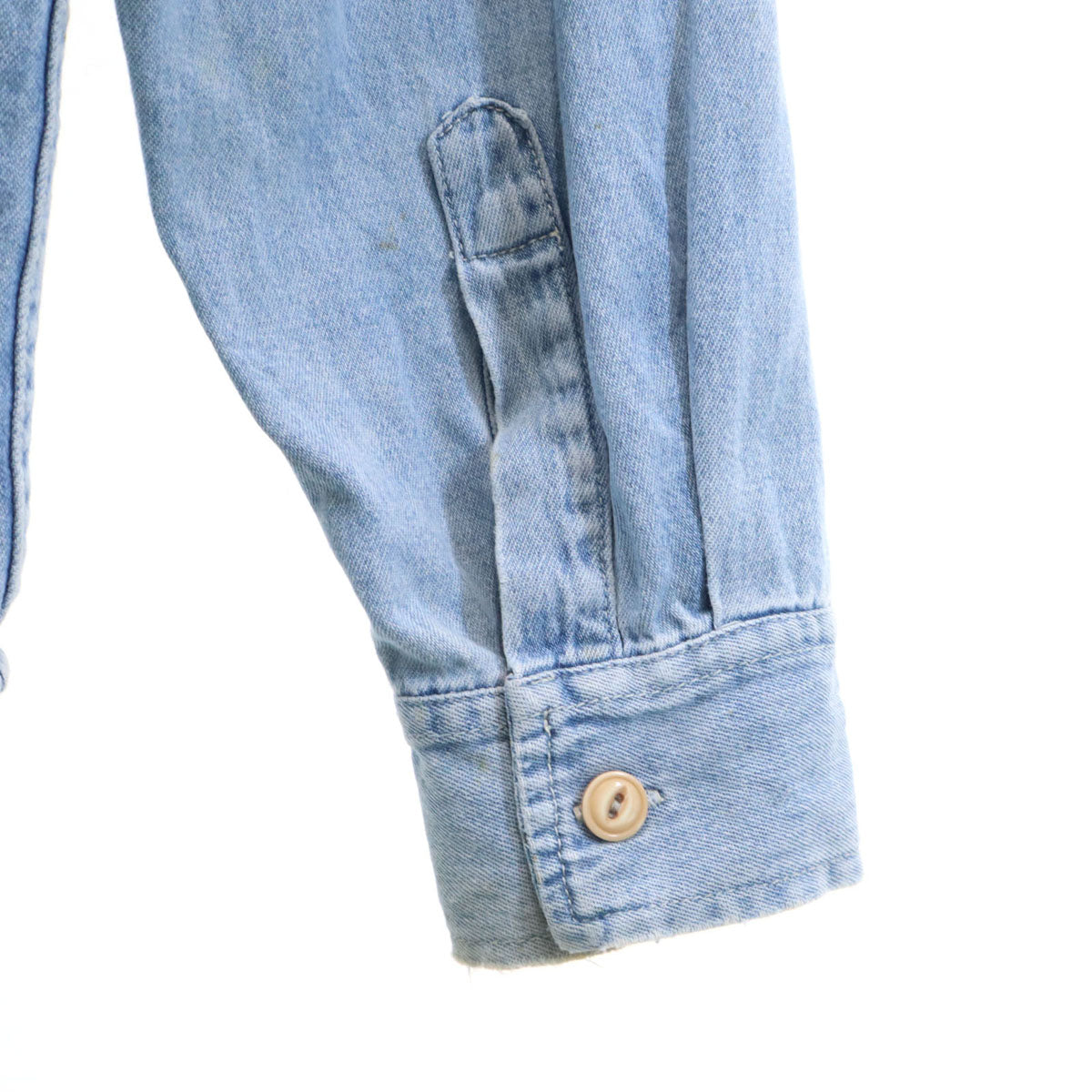 Levi's リーバイス 90s オールド 猫目ボタン オレンジタブ 長袖 コットンシャツ XL ブルー メンズ