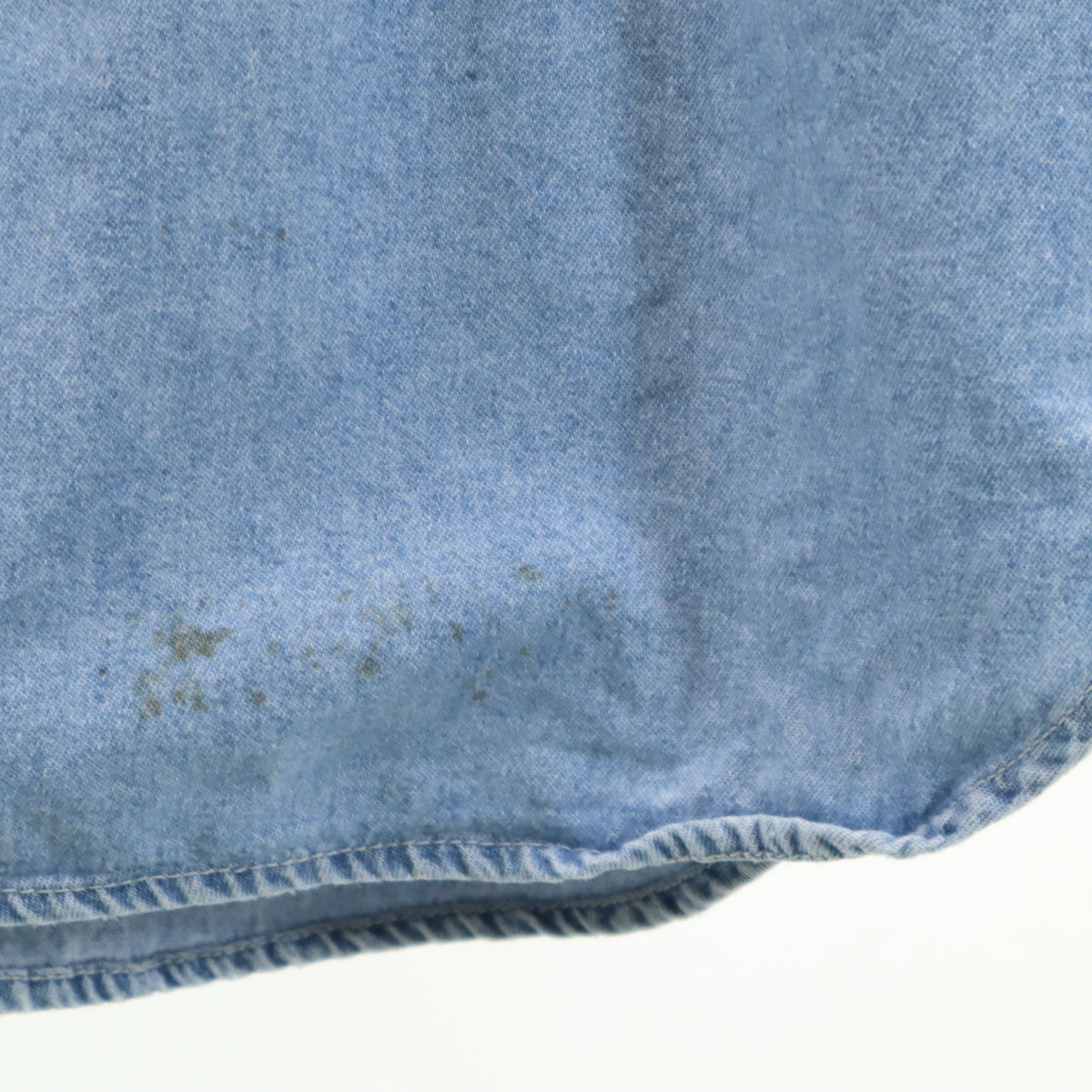 Levi's リーバイス 90s オールド 猫目ボタン オレンジタブ 長袖 コットンシャツ XL ブルー メンズ