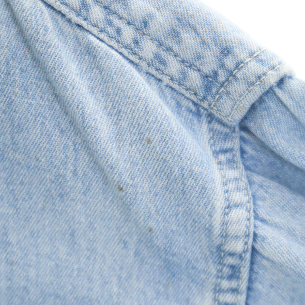 Levi's リーバイス 90s オールド 猫目ボタン オレンジタブ 長袖 コットンシャツ XL ブルー メンズ