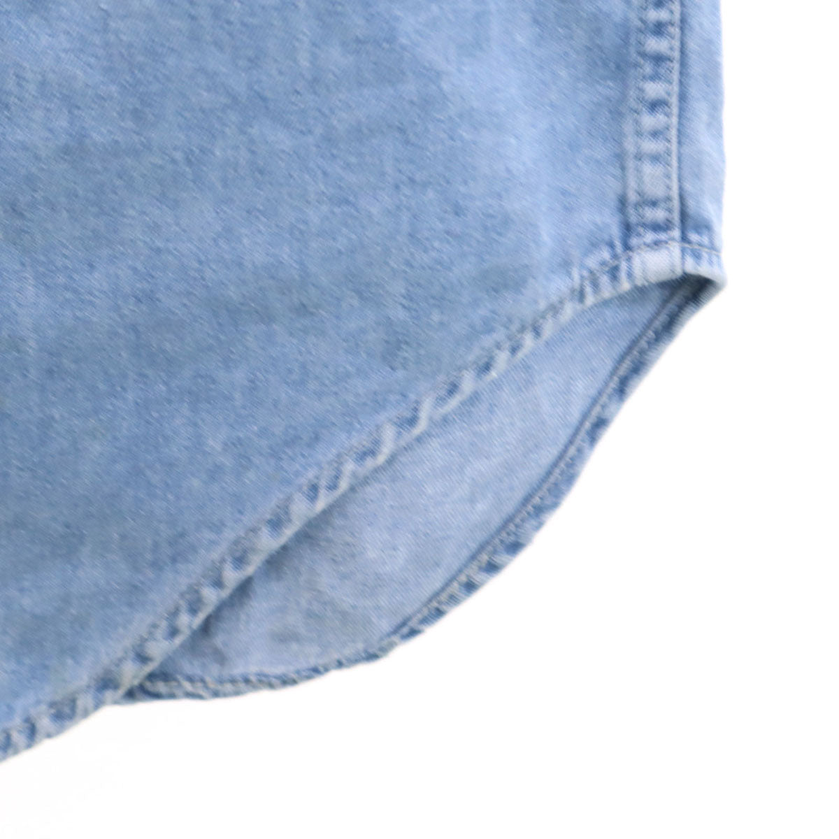 Levi's リーバイス 90s オールド 猫目ボタン オレンジタブ 長袖 コットンシャツ XL ブルー メンズ