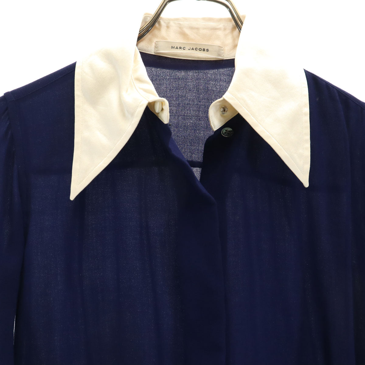 MARC JACOBS マークジェイコブス USA製 長袖 シアー シャツ ブルー レディース