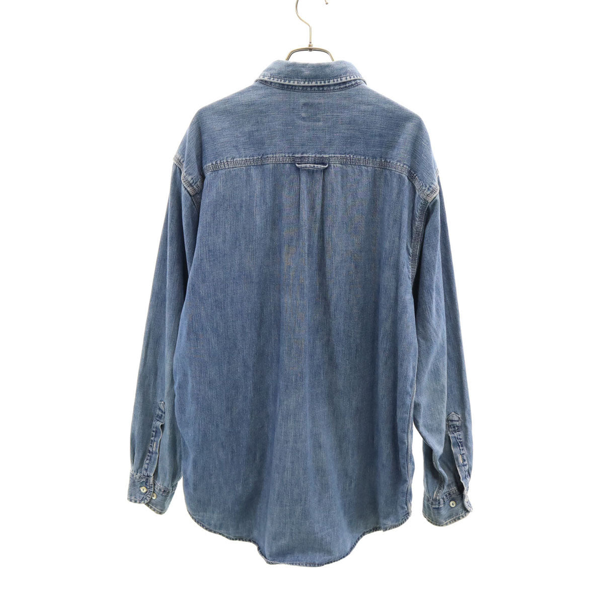 GAP ギャップ 長袖 ダンガリーデニム ボタンダウンシャツ M ウォッシュブルー メンズ