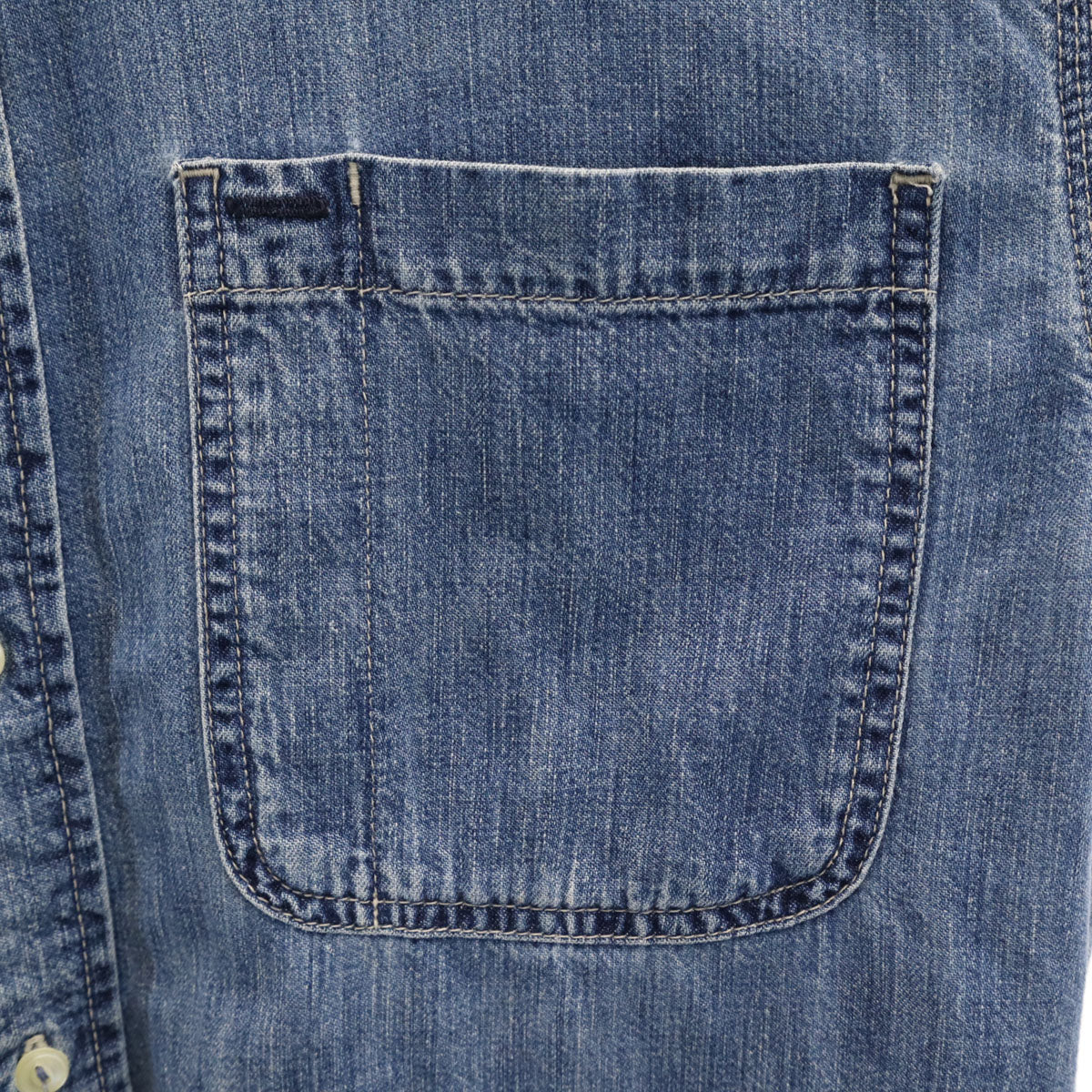 GAP ギャップ 長袖 ダンガリーデニム ボタンダウンシャツ M ウォッシュブルー メンズ