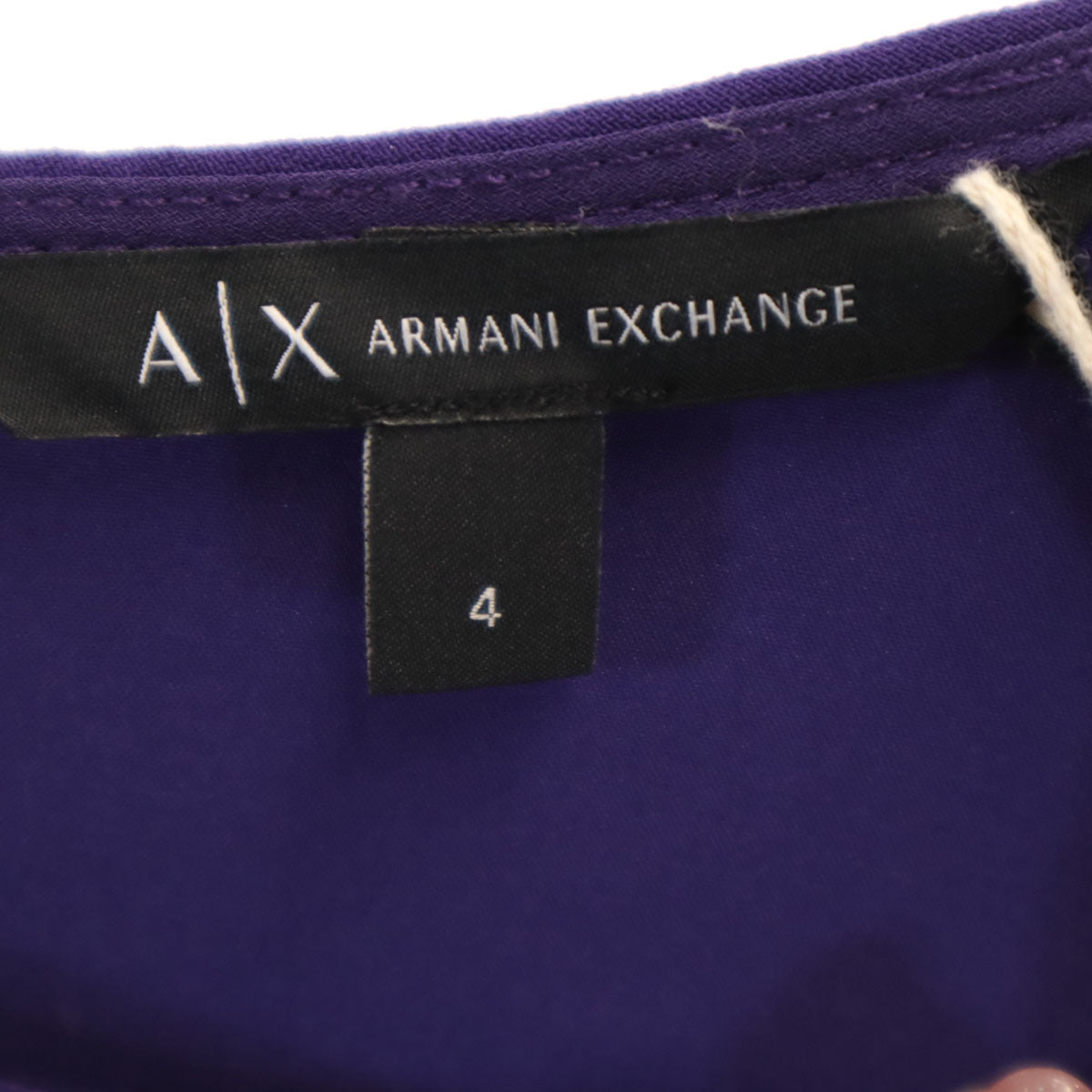未使用 ARMANI EXCHANGE アルマーニエクスチェンジ 長袖 ミニワンピース 4 パープル レディース