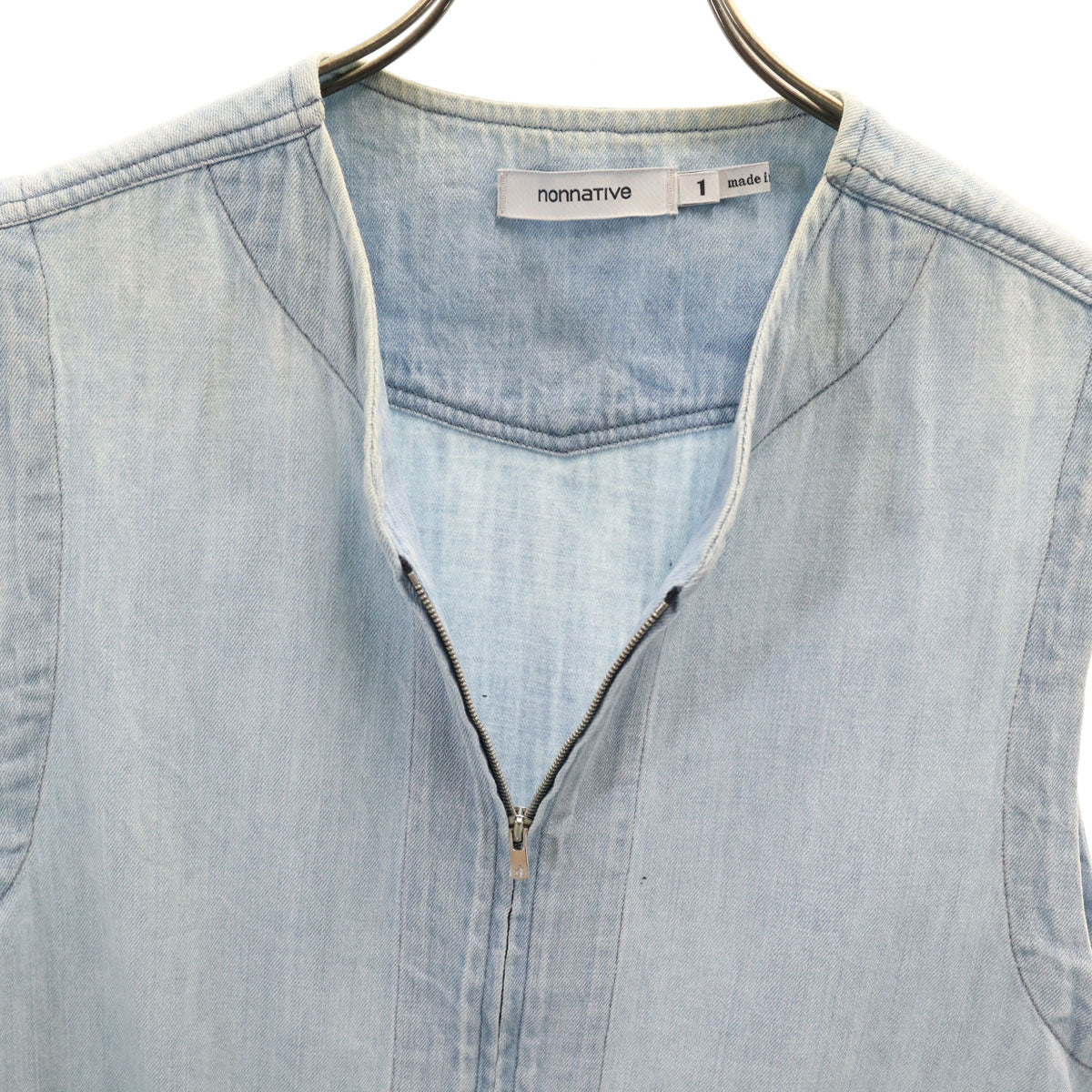 nonnative ノンネイティブ 日本製 デニム ベスト 1 アイスブルー メンズ