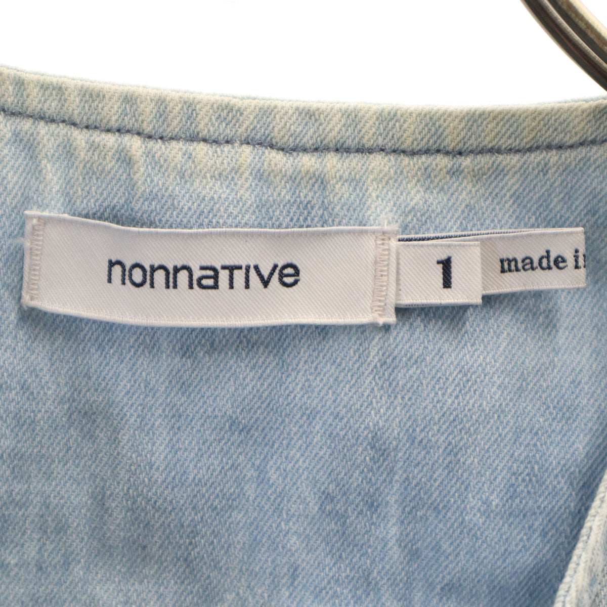 nonnative ノンネイティブ 日本製 デニム ベスト 1 アイスブルー メンズ