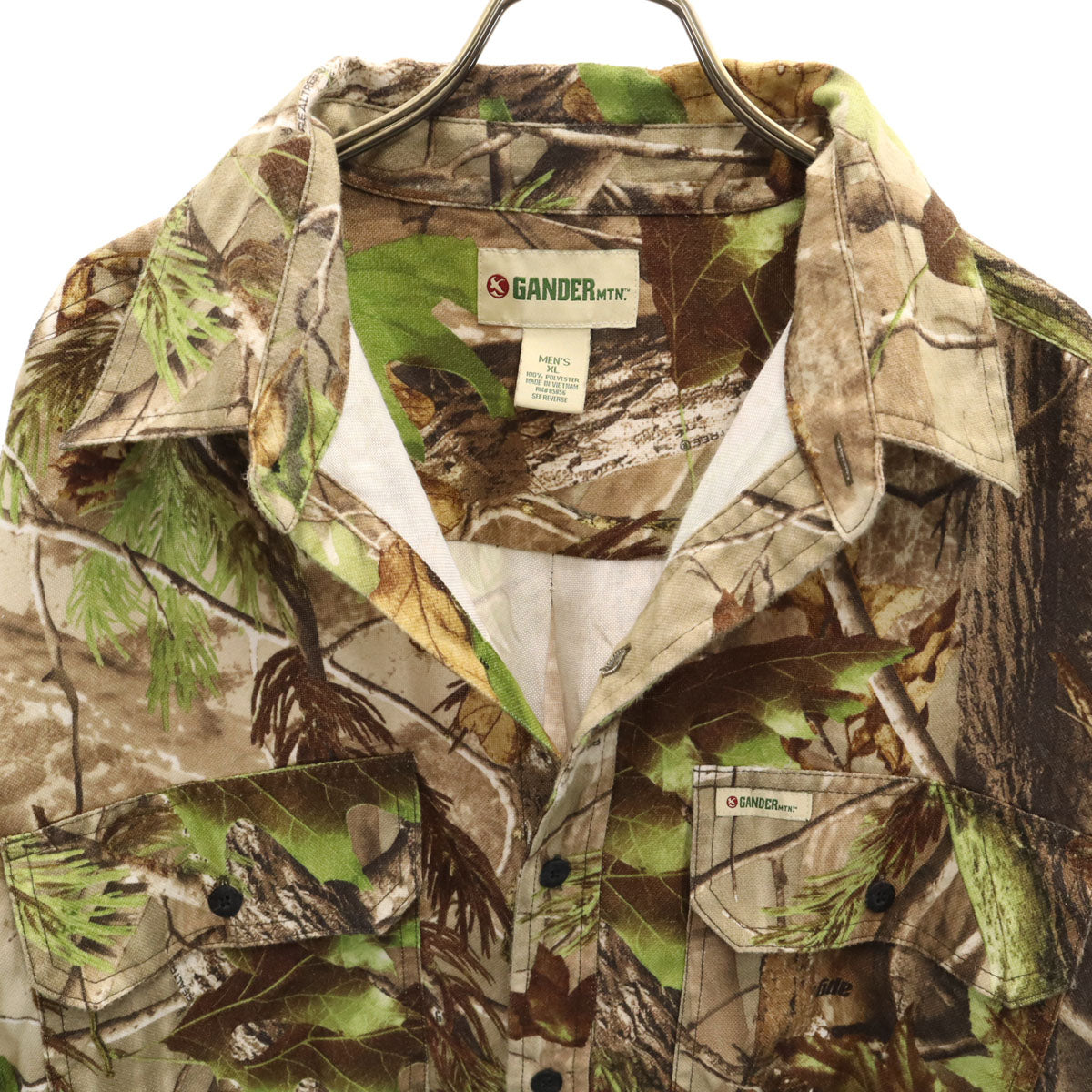GANDER MTN. ガンダーマウンテン リアルツリー柄 長袖 シャツ XL ブラウン メンズ