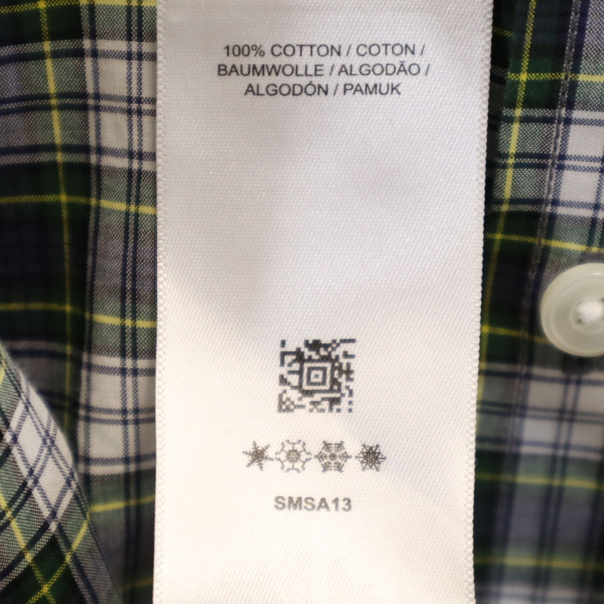 FRED PERRY フレッドペリー チェック柄切替 長袖 ボタンダウンシャツ S チャコールグレー メンズ