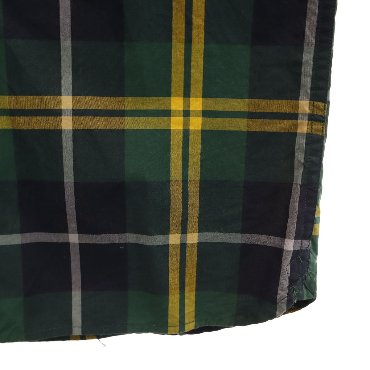 FRED PERRY フレッドペリー チェック柄 長袖 ボタンダウンシャツ S 深緑 メンズ