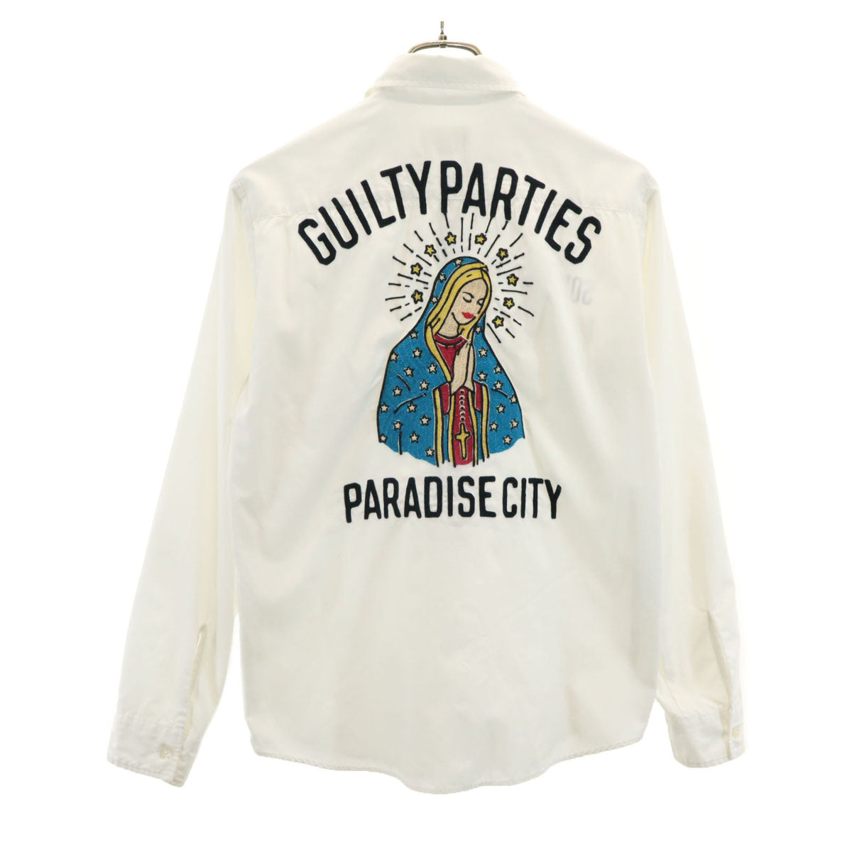 WACKO MARIA ワコマリア 日本製 旧タグ マリア 長袖 コットンシャツ S ホワイト メンズ