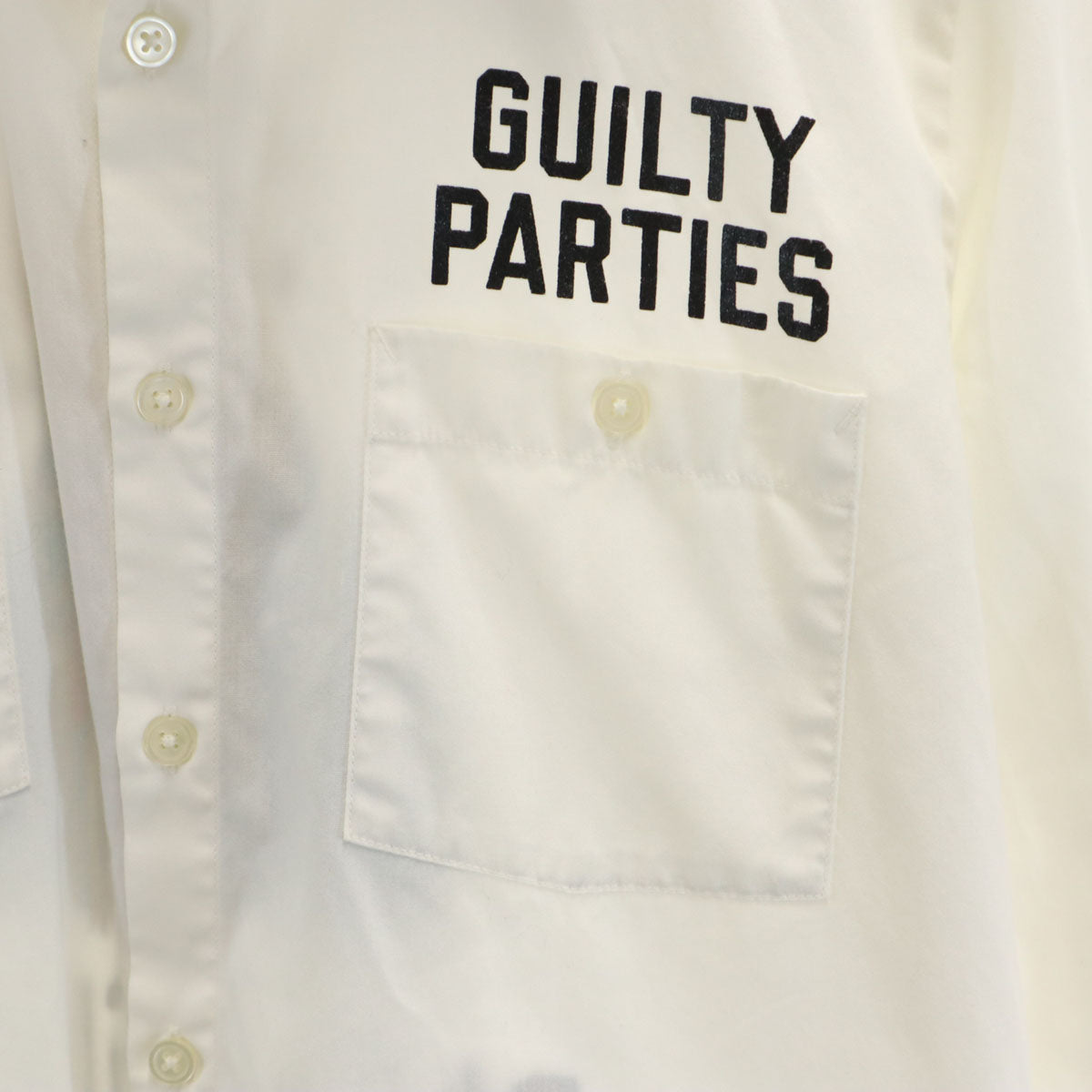 WACKO MARIA ワコマリア 日本製 旧タグ マリア 長袖 コットンシャツ S ホワイト メンズ