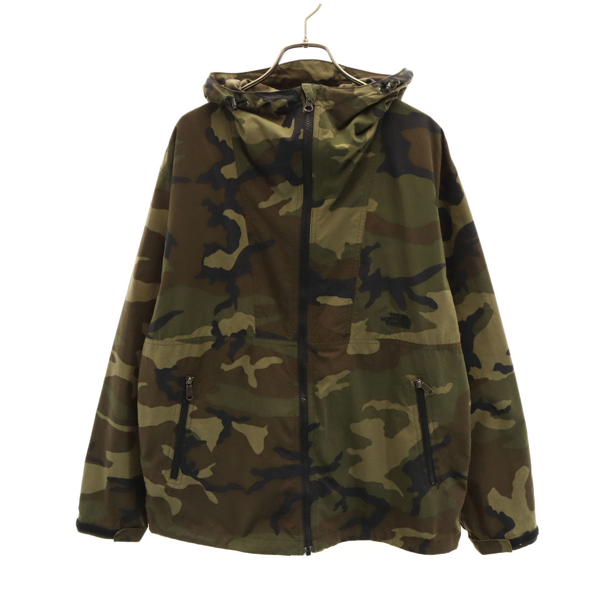 THE NORTH FACE ノースフェイス カモフラ柄 ノベルティコンパクト ジャケット L カーキ NP71535 アウトドア 迷彩 メンズ