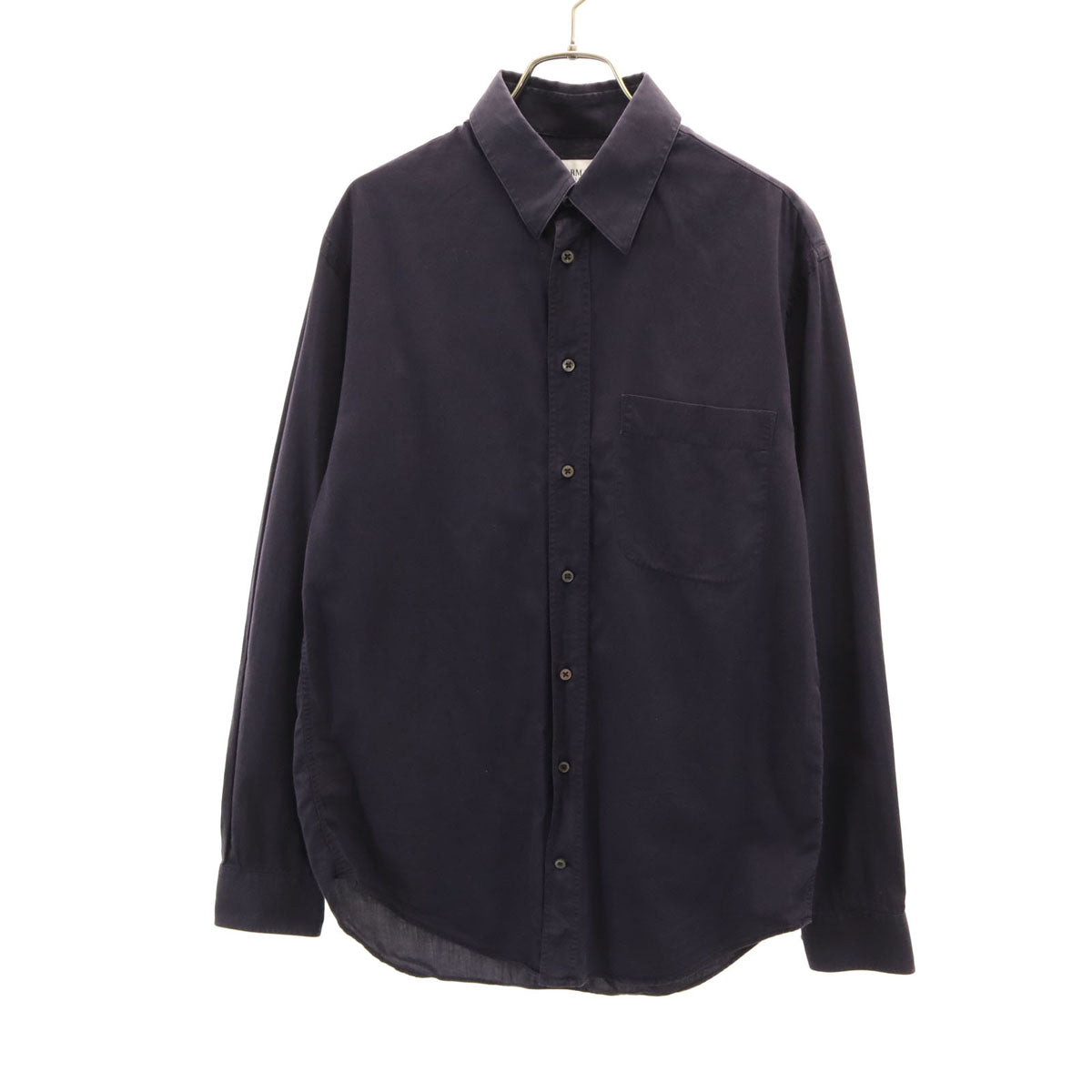 ARMANI COLLEZIONI アルマーニコレッツォーニ 長袖 コットンシャツ 38 ネイビー メンズ