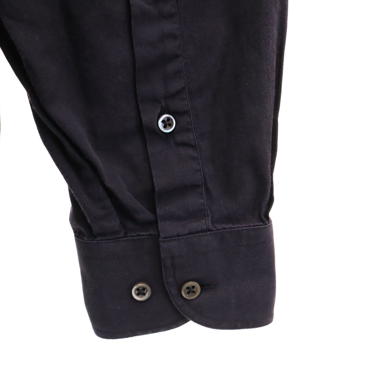 ARMANI COLLEZIONI アルマーニコレッツォーニ 長袖 コットンシャツ 38 ネイビー メンズ