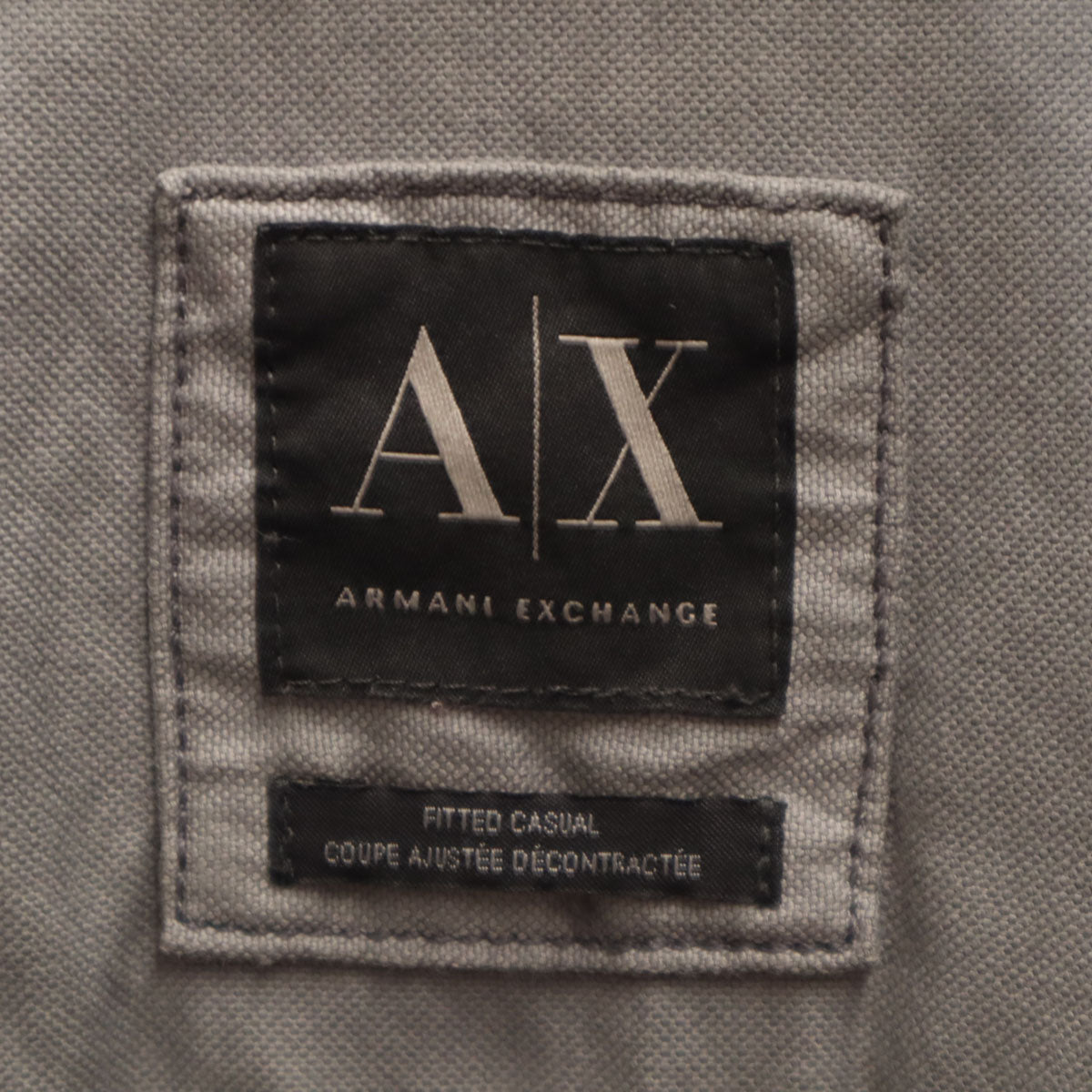 ARMANI EXCHANGE アルマーニエクスチェンジ 長袖 コットンシャツ L グレー メンズ