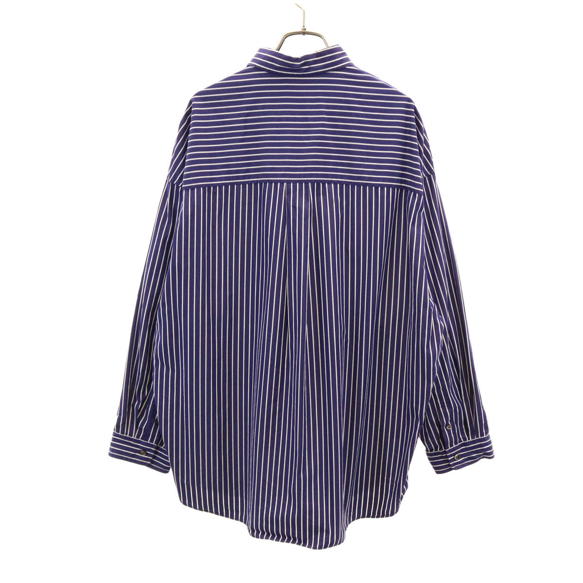 MAISON SPECIAL メゾンスペシャル ストライプ柄 長袖 THOMAS MASON生地 プライムオーバー シャツ 1 ネイビー レディース
