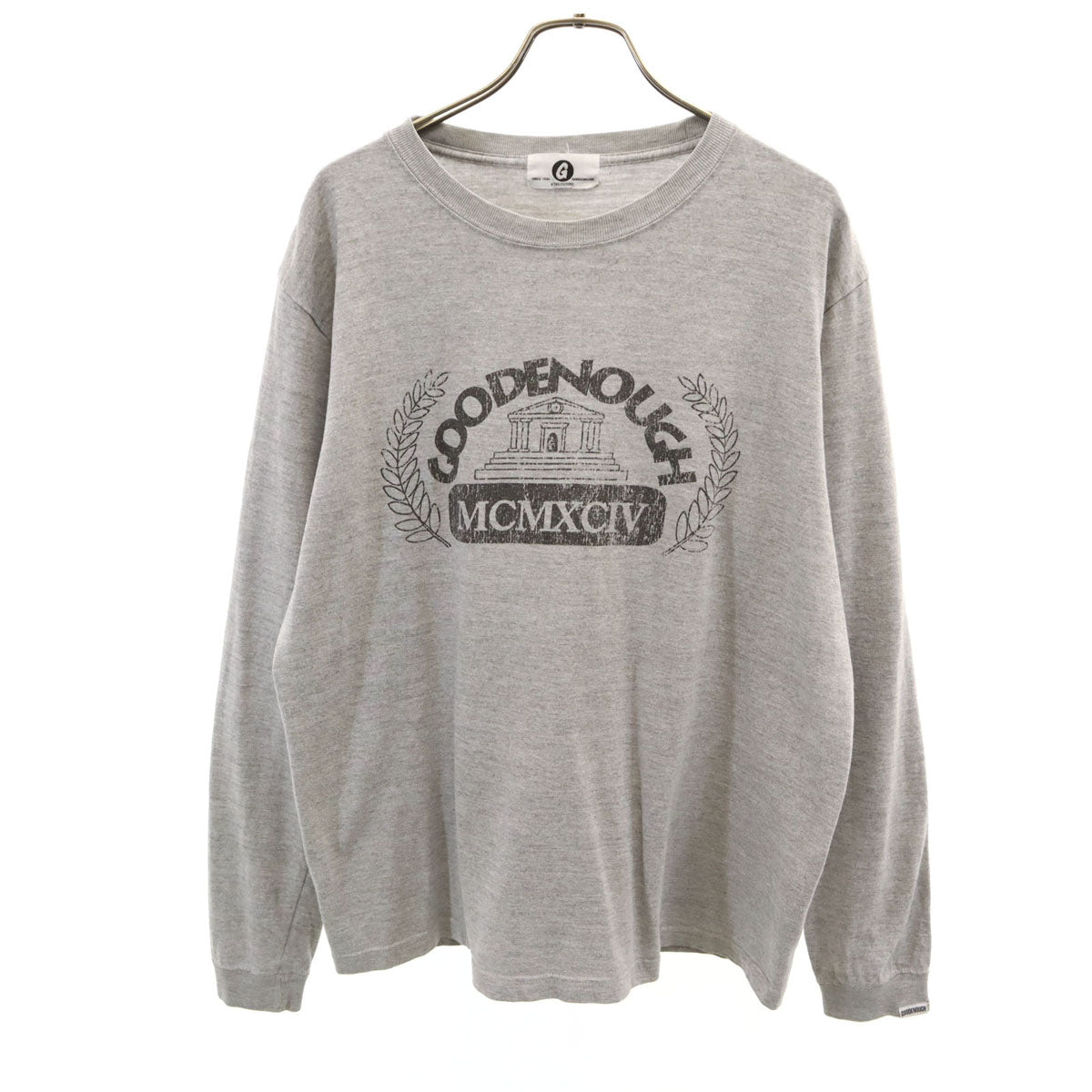 GOODENOUGH グッドイナフ 日本製 長袖 Tシャツ グレー ロンT メンズ