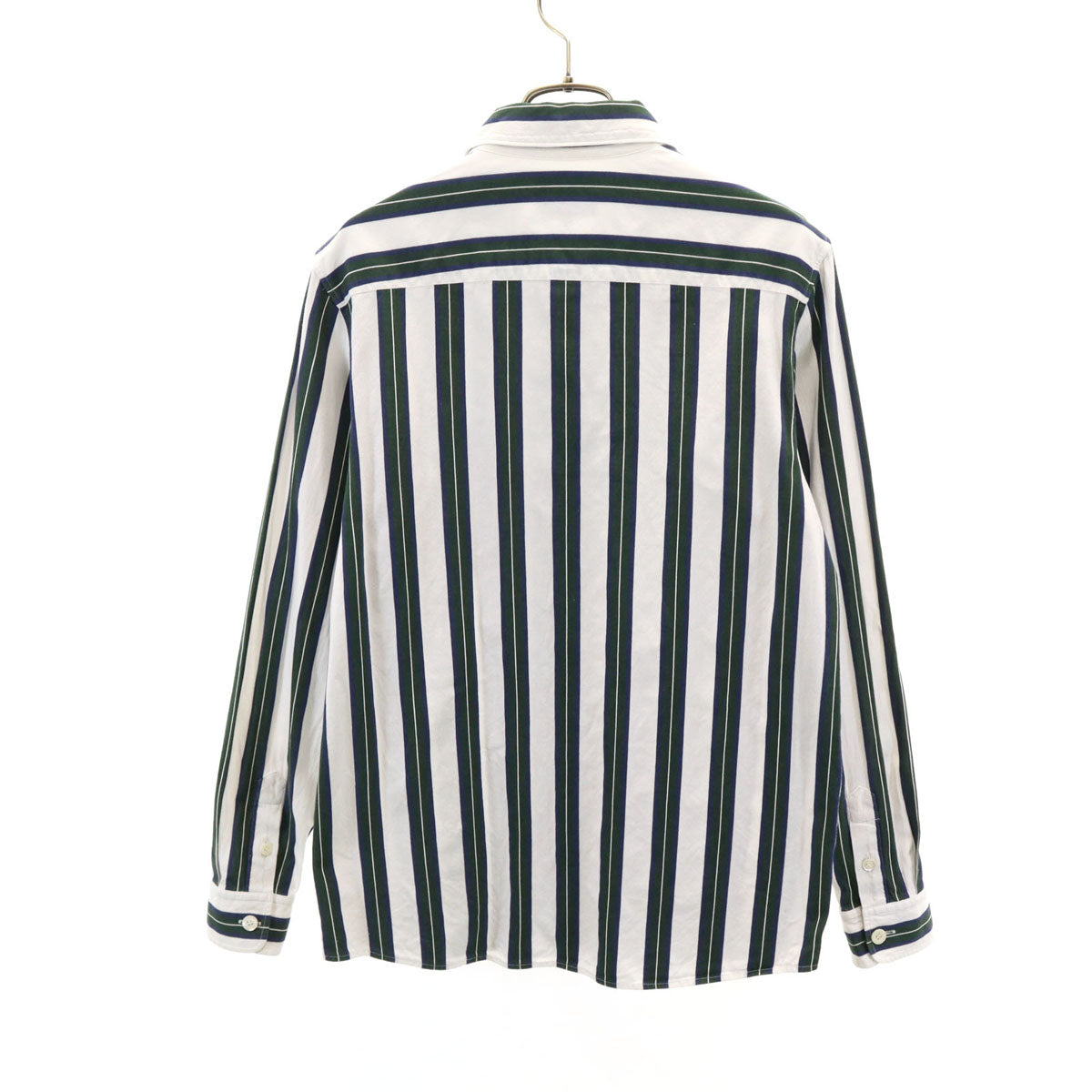 A.P.C. アーペーセー ストライプ柄 長袖 コットンシャツ S ホワイト メンズ