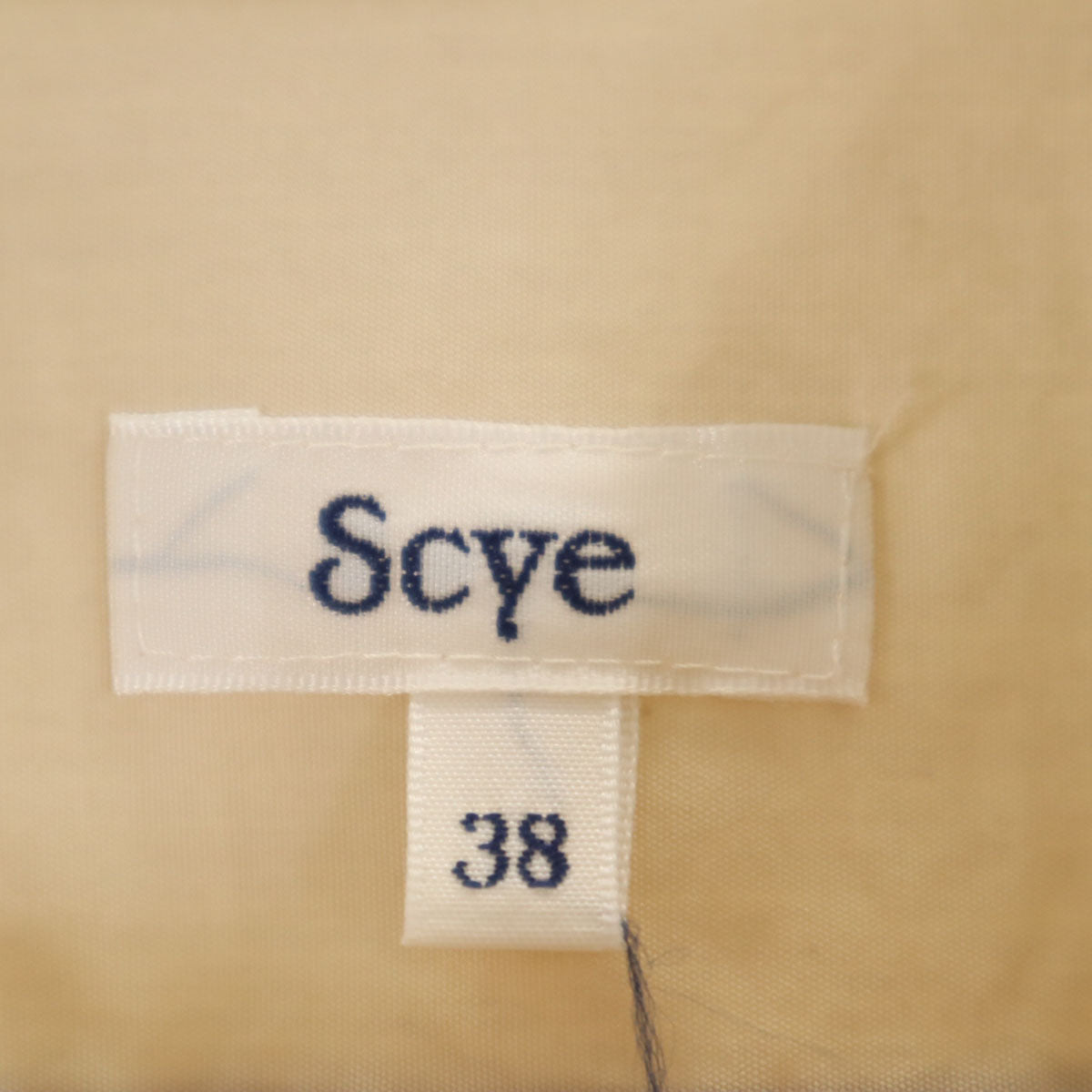 Scye サイ Drawer ドゥロワー別注 日本製 長袖 プルオーバー バンドカラーシャツ 38 ベージュ レディース