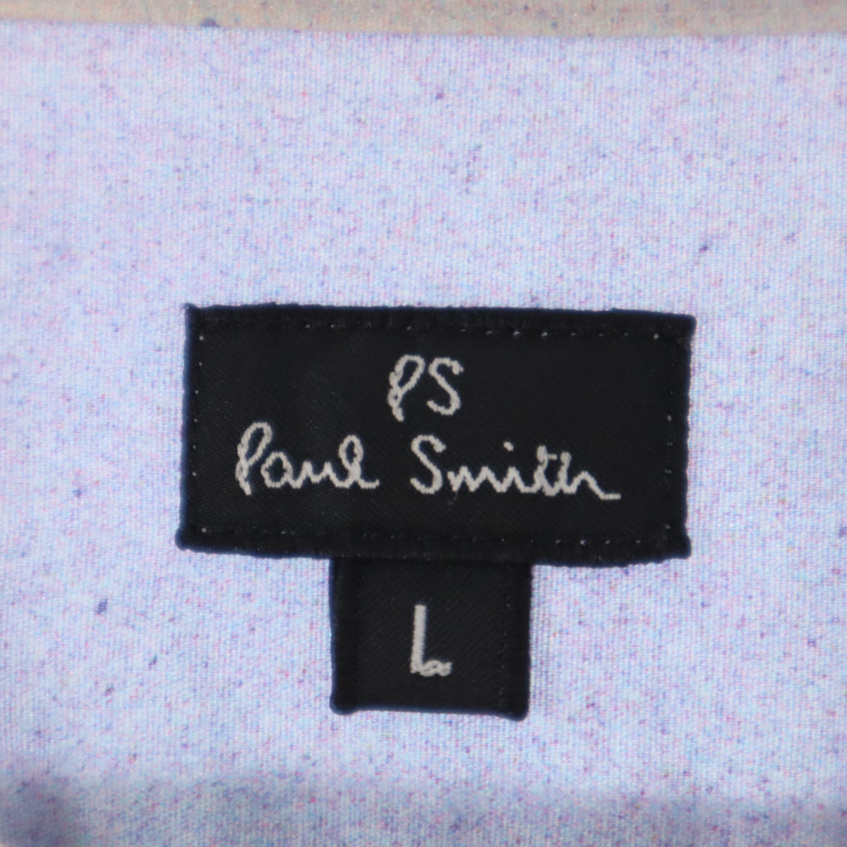 PS Paul Smith ピーエスポールスミス 日本製 グラデーション ペイント 長袖 コットンシャツ L ピンク系 メンズ