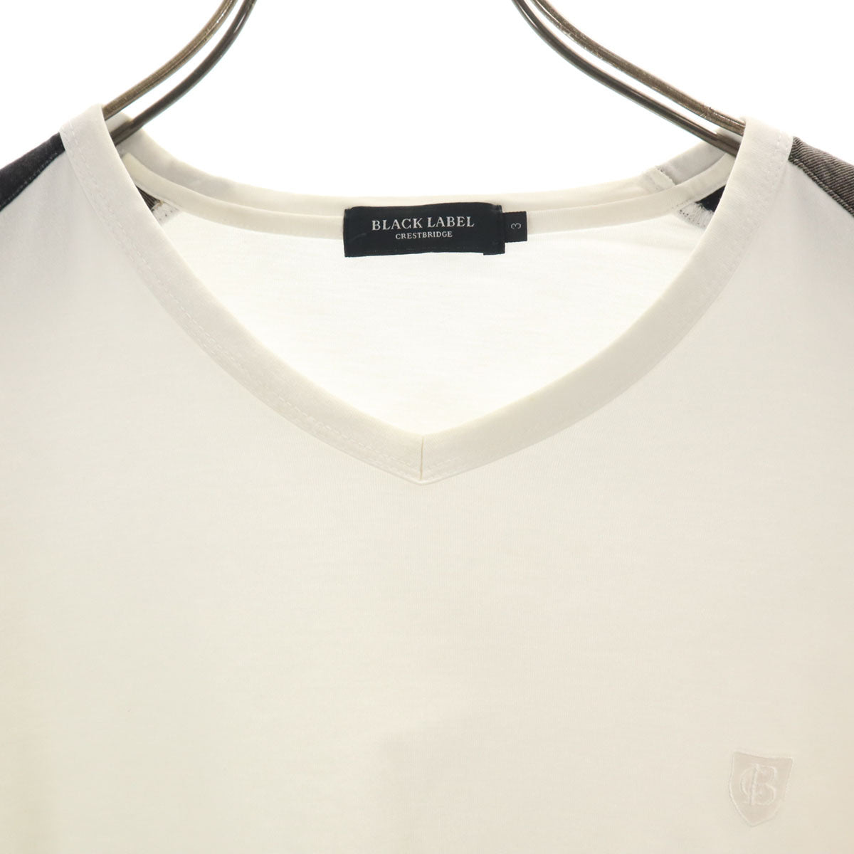 BLACK LABEL CRESTBRIDGE ブラックレーベルクレストブリッジ 日本製 長袖 Tシャツ 3 ホワイト ロンT メンズ