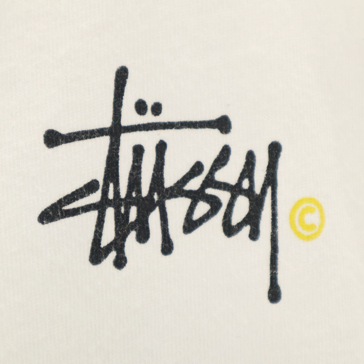 STUSSY ステューシー バックロゴ 7分袖 Tシャツ L ホワイト ラグラン メンズ