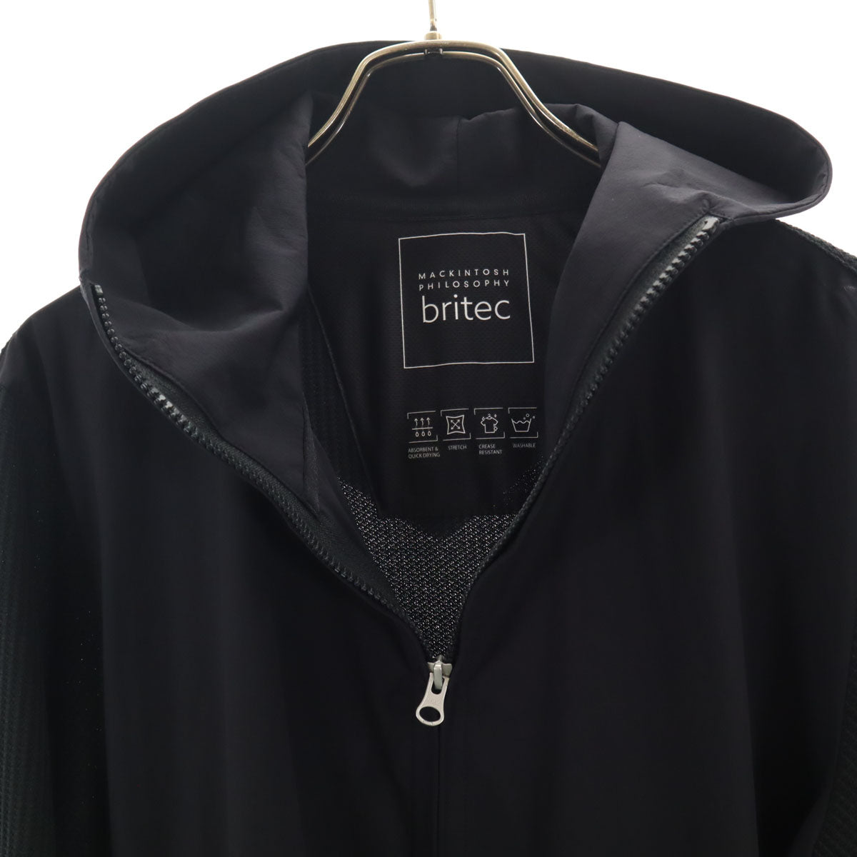 MACKINTOSH PHILOSOPHY マッキントッシュフィロソフィー 長袖 britec ジップパーカー 40 ブラック メンズ