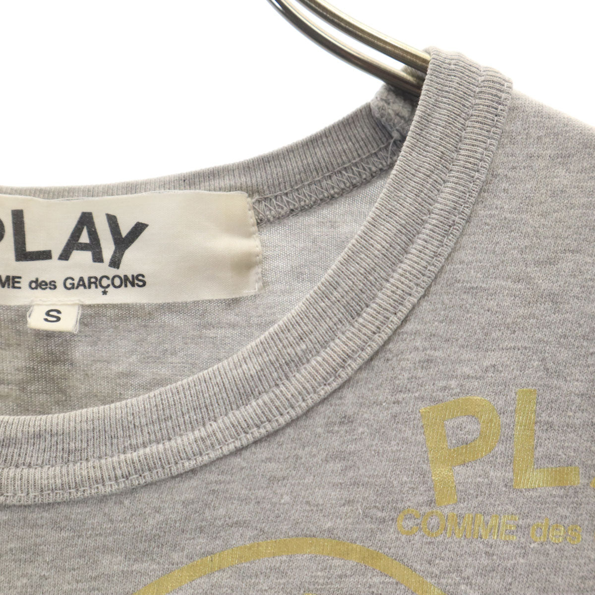 PLAY COMME des GARCONS プレイコムデギャルソン 半袖 Tシャツ S グレー メンズ